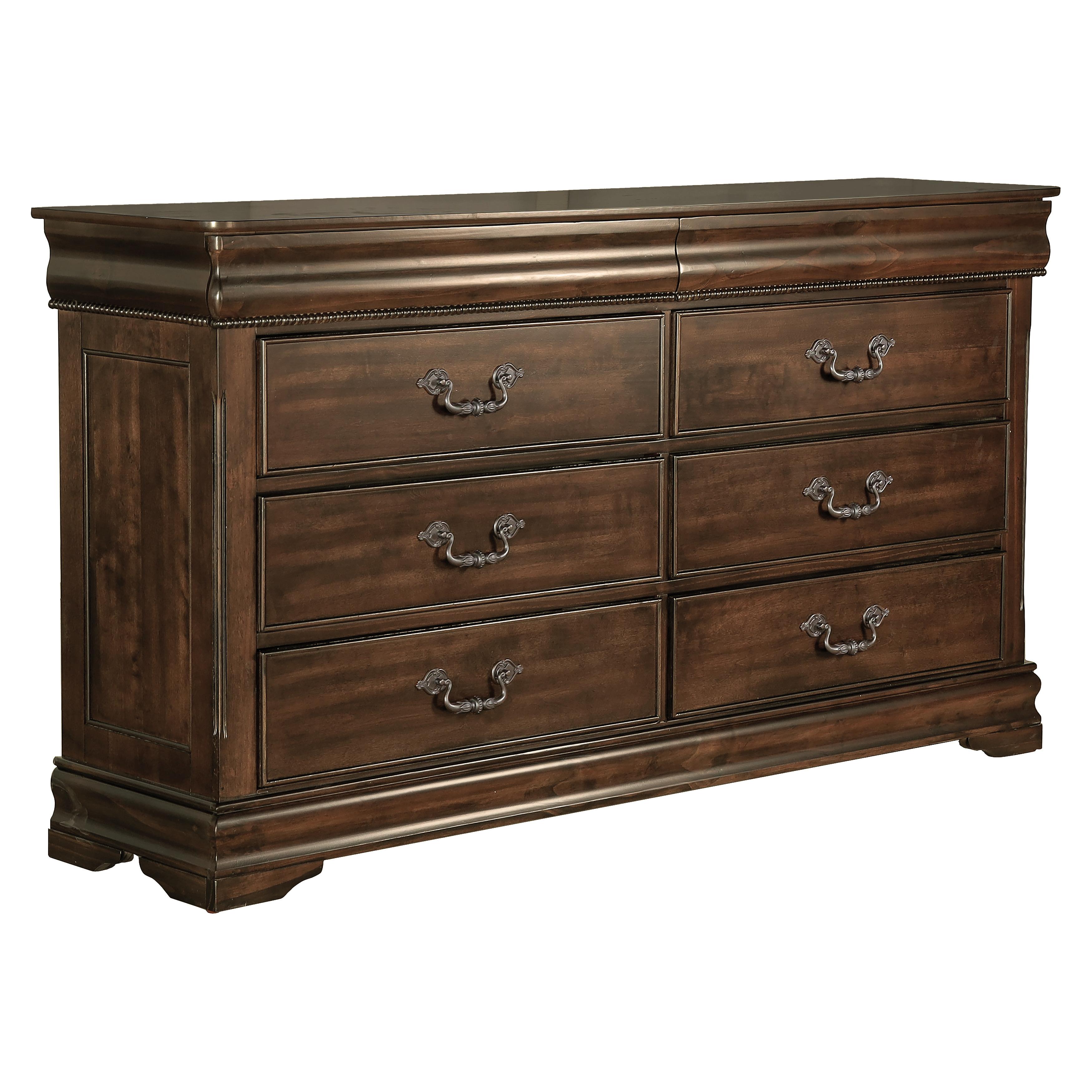 

    
Traditional Dark Cherry Wood Dresser w/Mirror Homelegance 1869-5*6 Mont Belvieu

