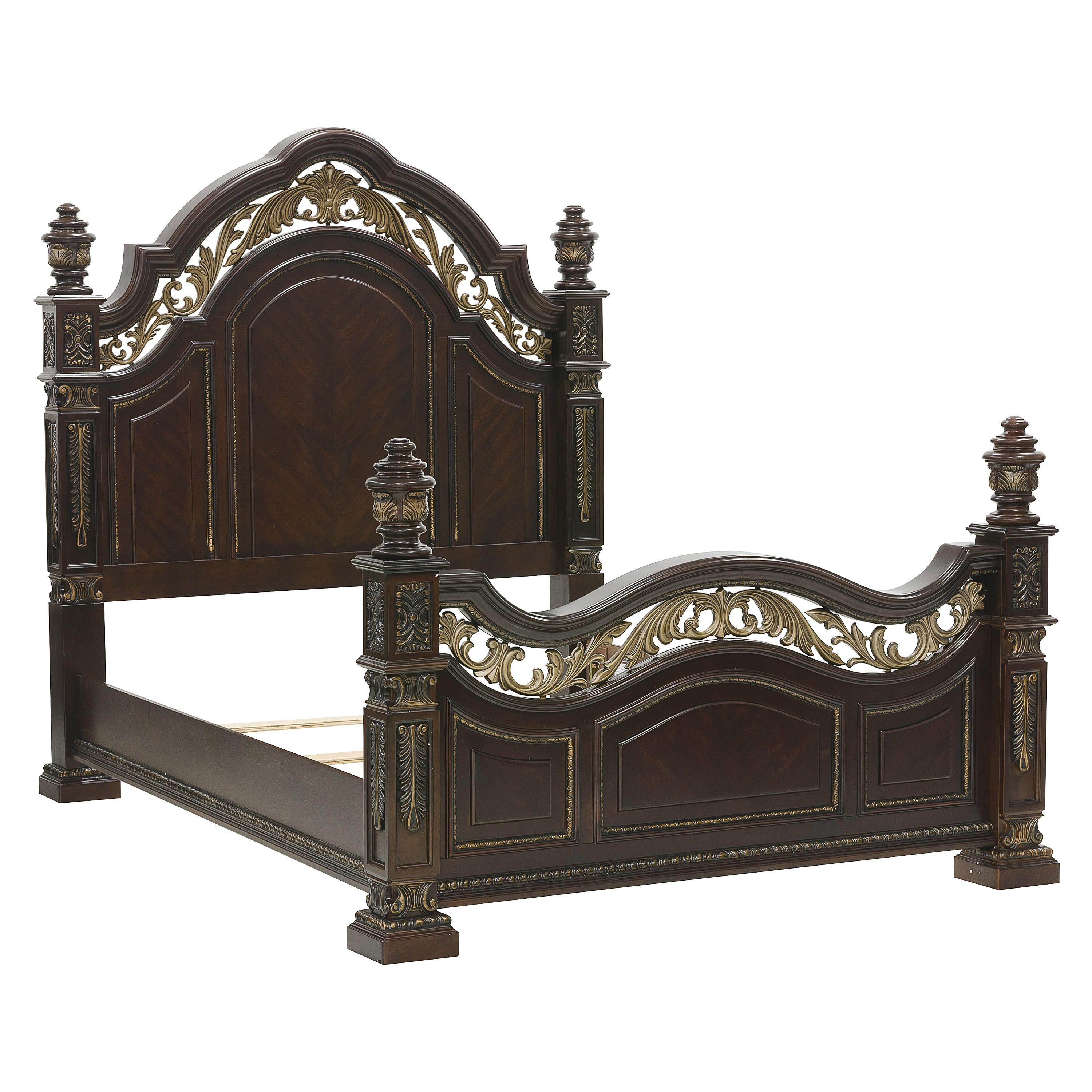 Traditional Bed 1824-1* Catalonia 1824-1* in Dark Cherry 