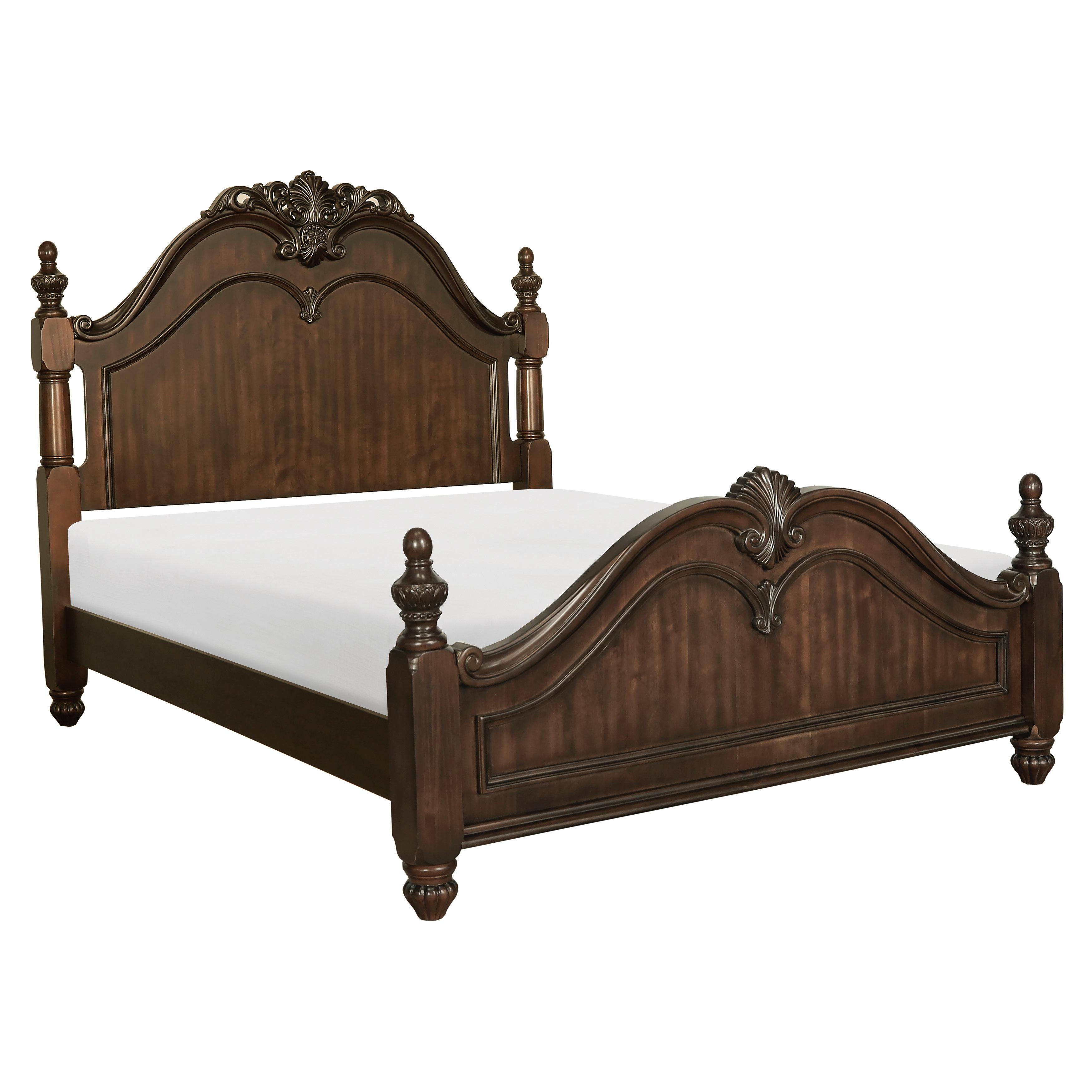 

    
Traditional Dark Cherry Wood Queen Bedroom Set 5pcs Homelegance 1869-1* Mont Belvieu
