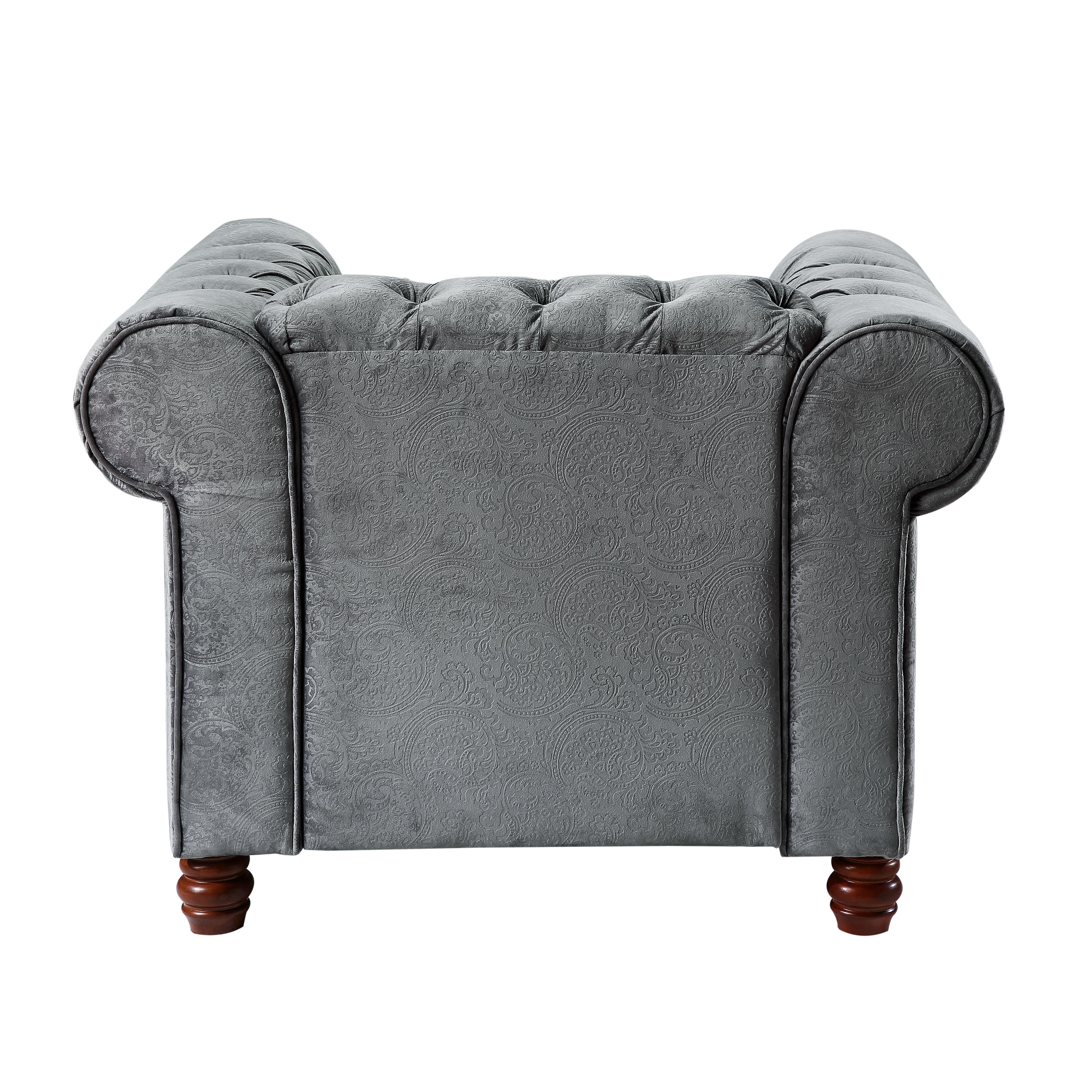 

                    
Homelegance 9326DG-1 Welwyn Arm Chair Dark Gray Velvet Purchase 
