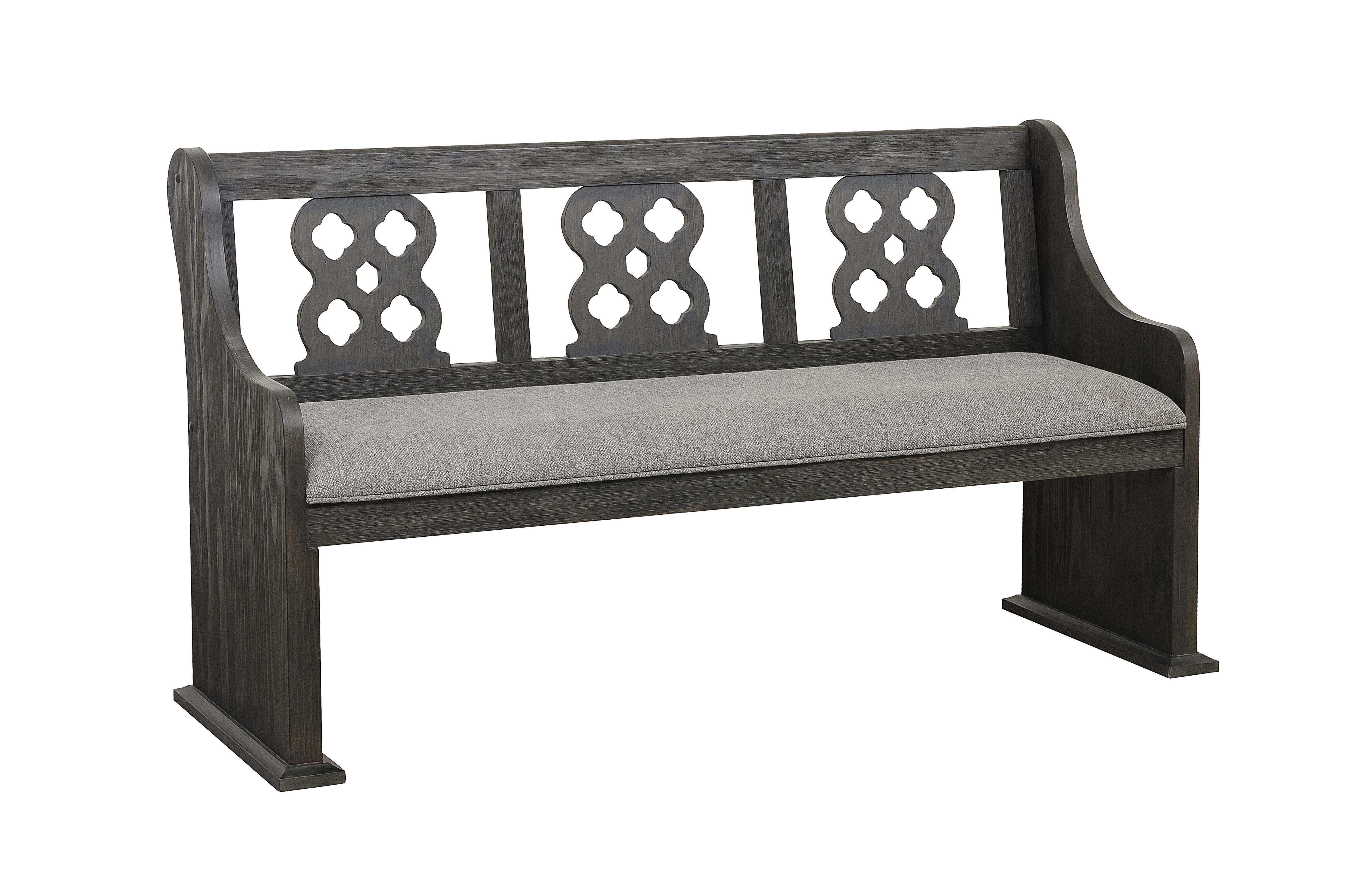 Traditional Bench 5559N-14A Arasina 5559N-14A in Pewter Polyester