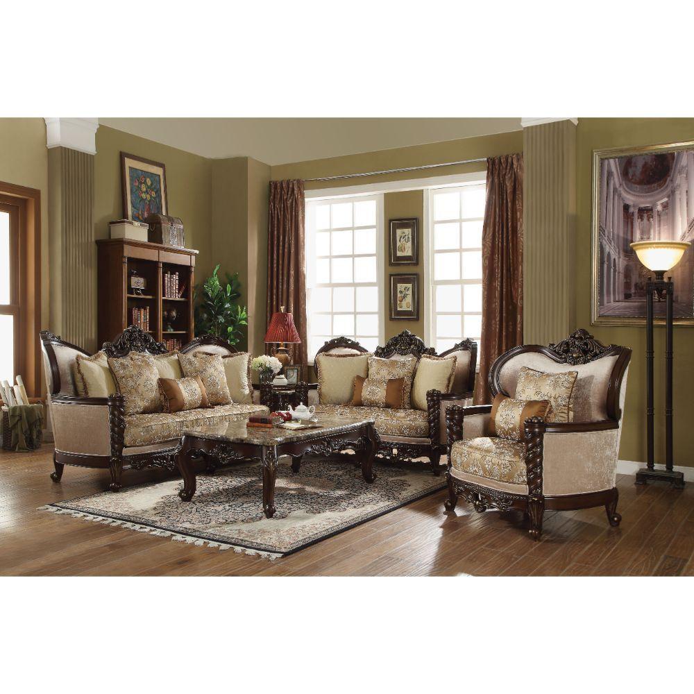 

    
 Order  Traditional Dark Walnut Sofa + Loveseat + Chair by Acme Devayne 50685-3pcs
