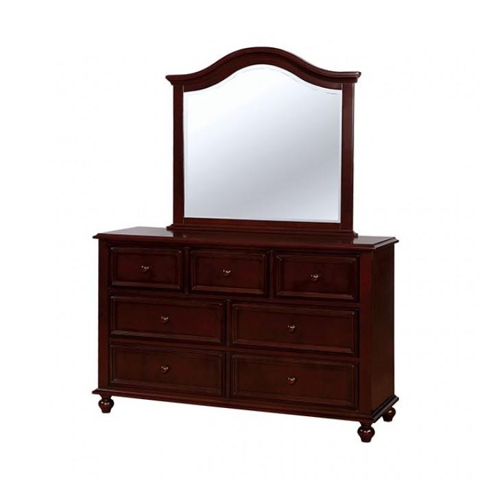 Traditional Dresser With Mirror Olivia Dresser With Mirror CM7155EX-D-2PCS CM7155EX-D-2PCS in Dark Walnut 