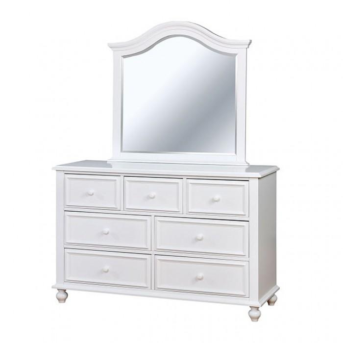 

    
Traditional White Solid Wood Dresser With Mirror Furniture of America Olivia CM7155WH-D-2PCS
