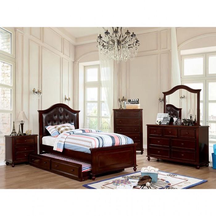 

    
CM7155EX-F-2PCS Furniture of America Full Size Bed w/ Trundle
