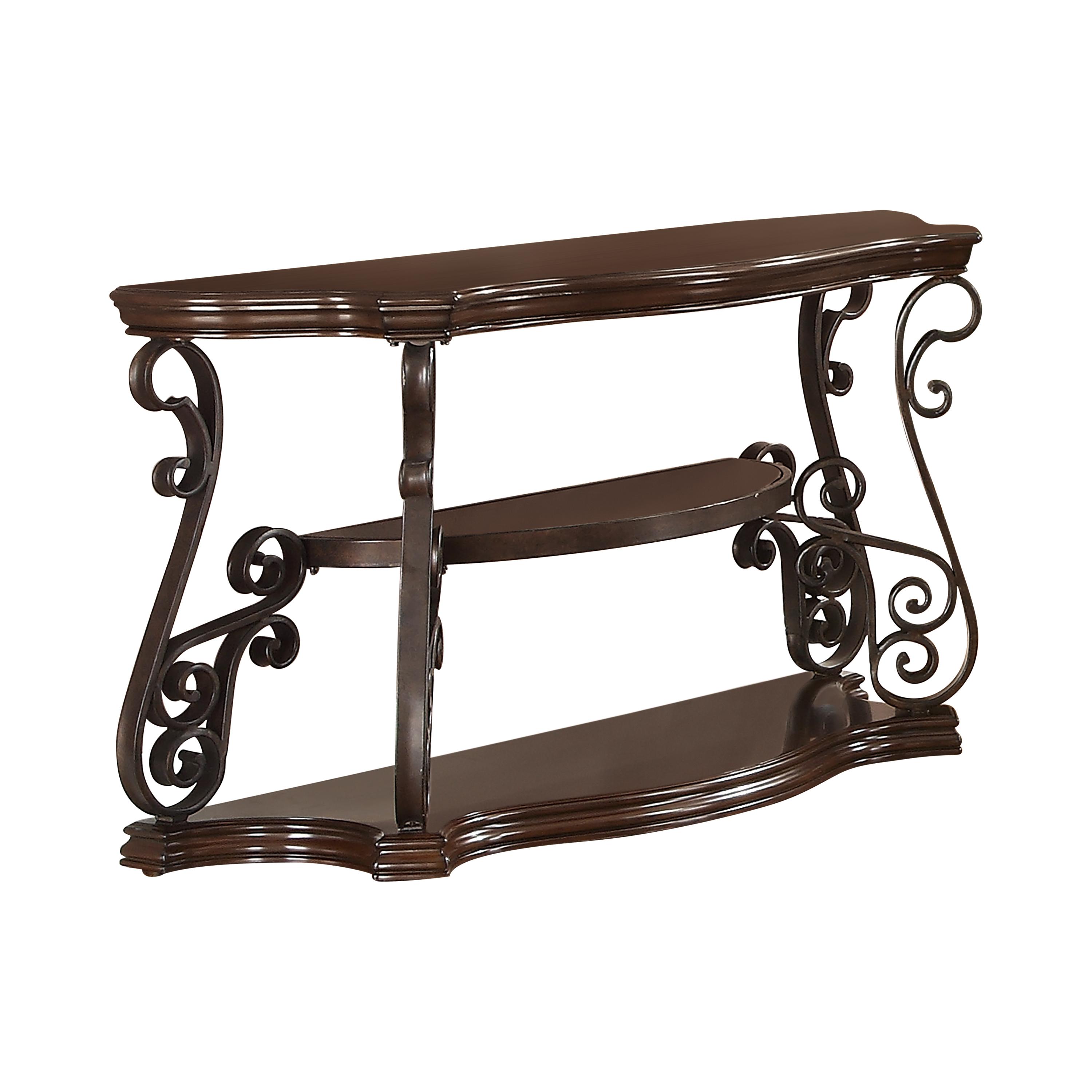 Traditional Sofa Table 702449 702449 in Merlot 