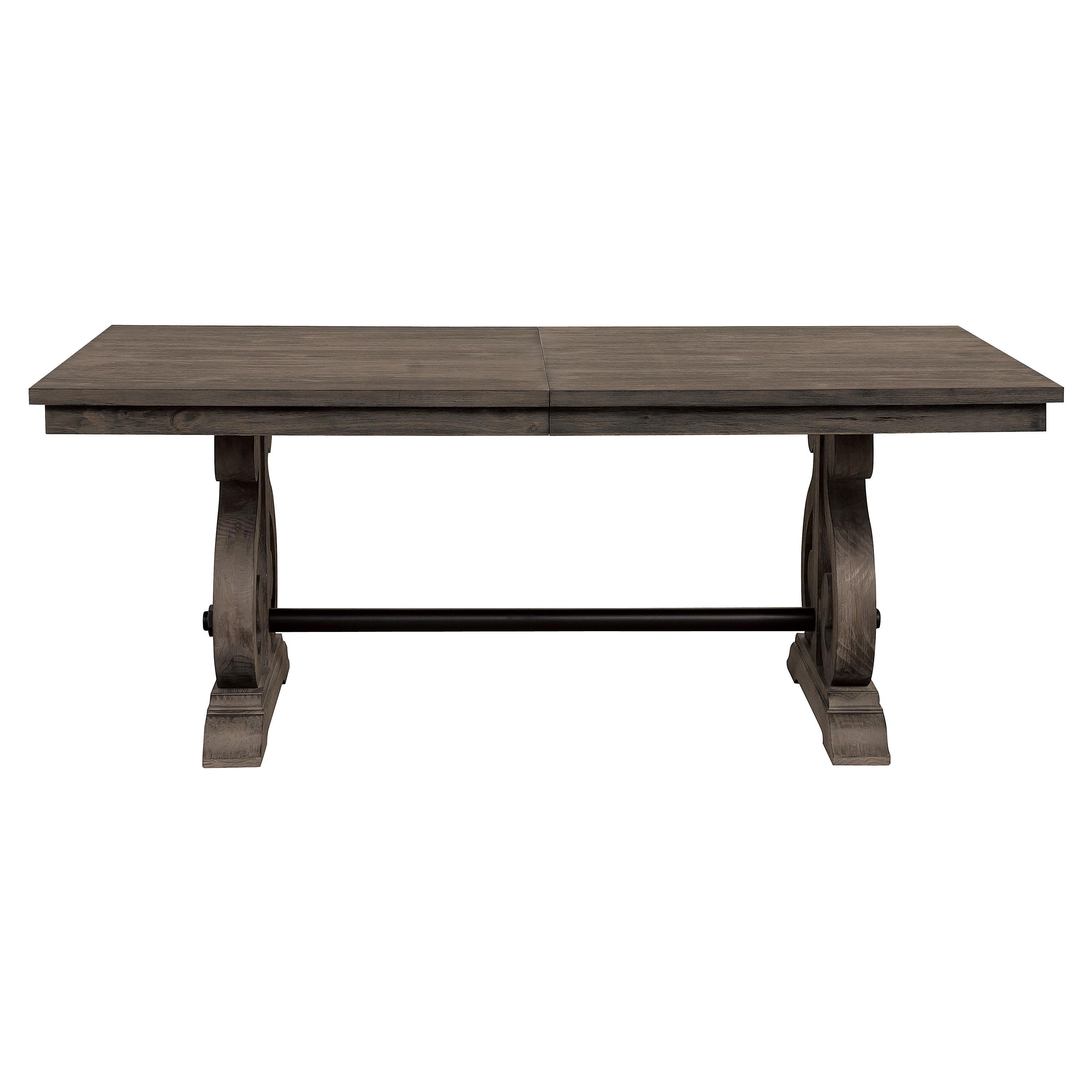 

    
Traditional Distressed Dark Oak Wood Dining Table Homelegance 5438-96* Toulon
