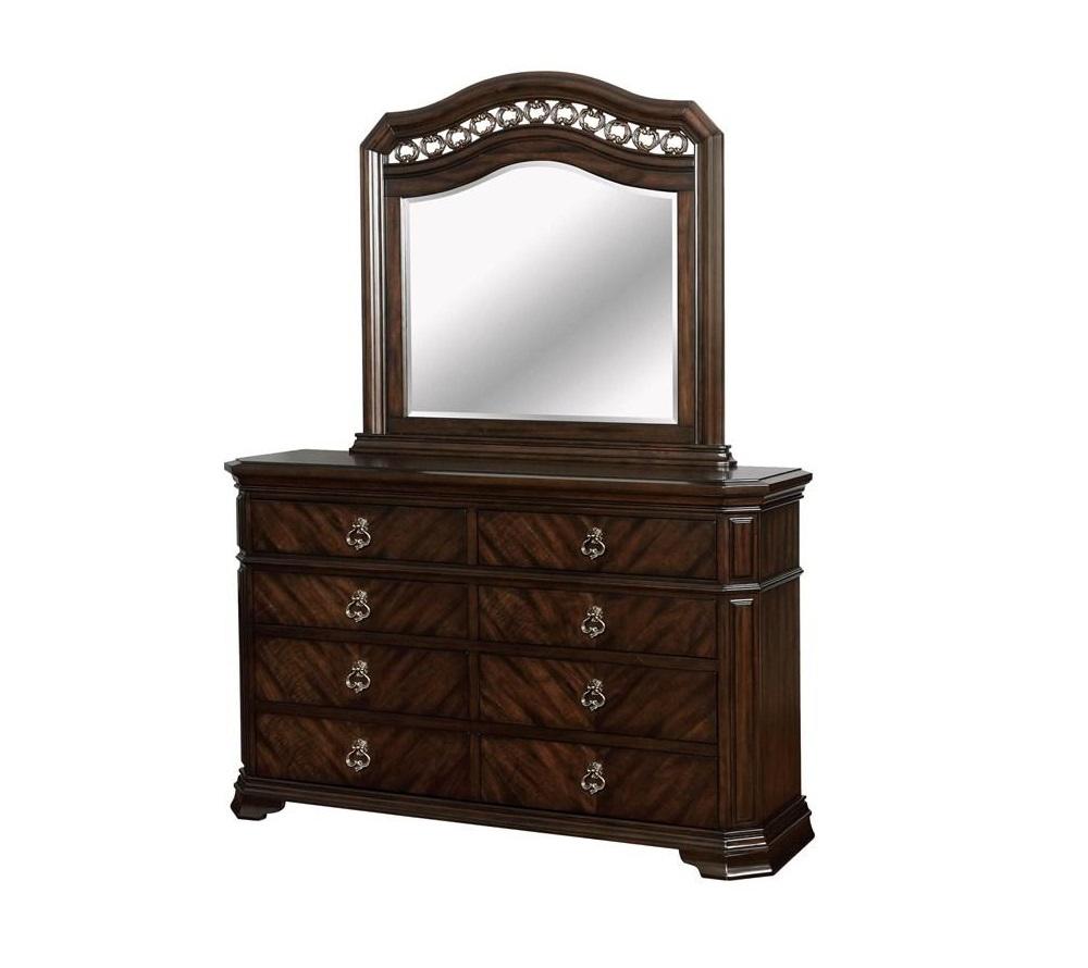 

    
Traditional Espresso Solid Wood Dresser w/Mirror Furniture of America CM7751D*M Calliope
