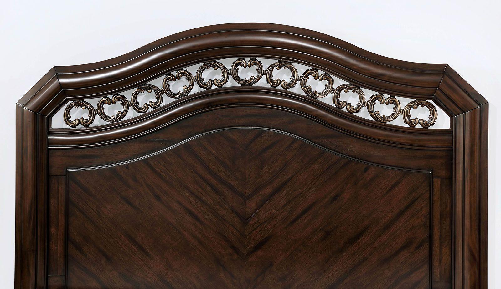 

    
Traditional Espresso Solid Wood King Bedroom Set 3pcs Furniture of America CM7751 Calliope
