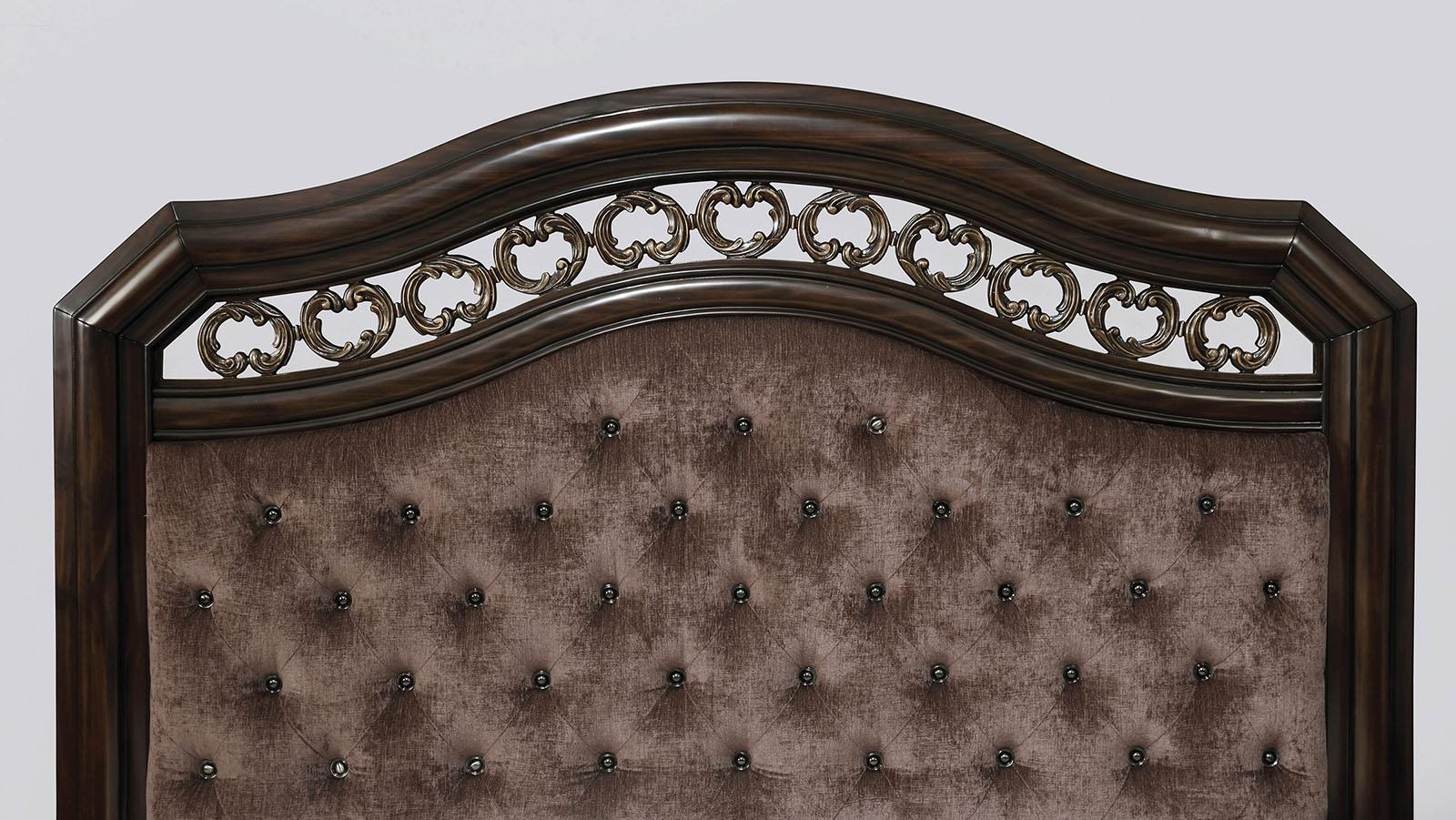 

    
Traditional Espresso Solid Wood Queen Bed Furniture of America CM7752 Calliope
