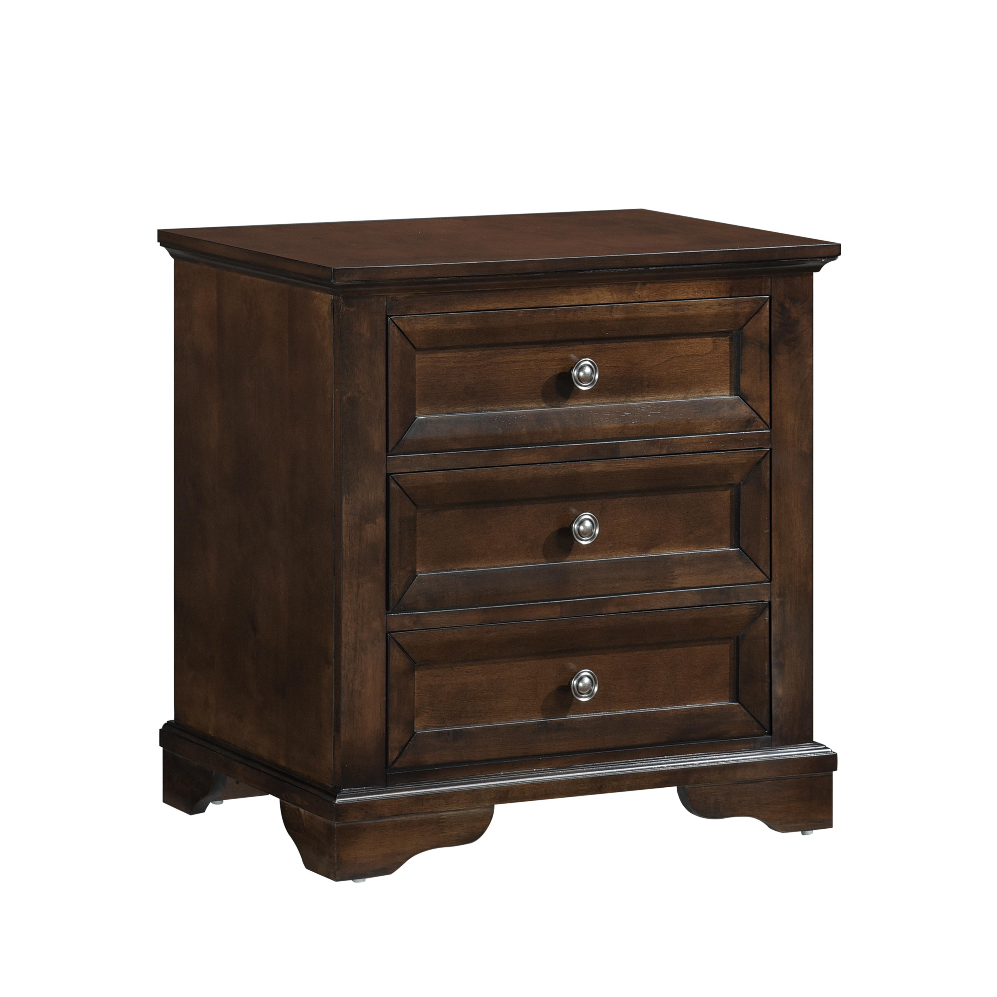 Traditional Nightstand 1844DC-4 Eunice 1844DC-4 in Espresso 