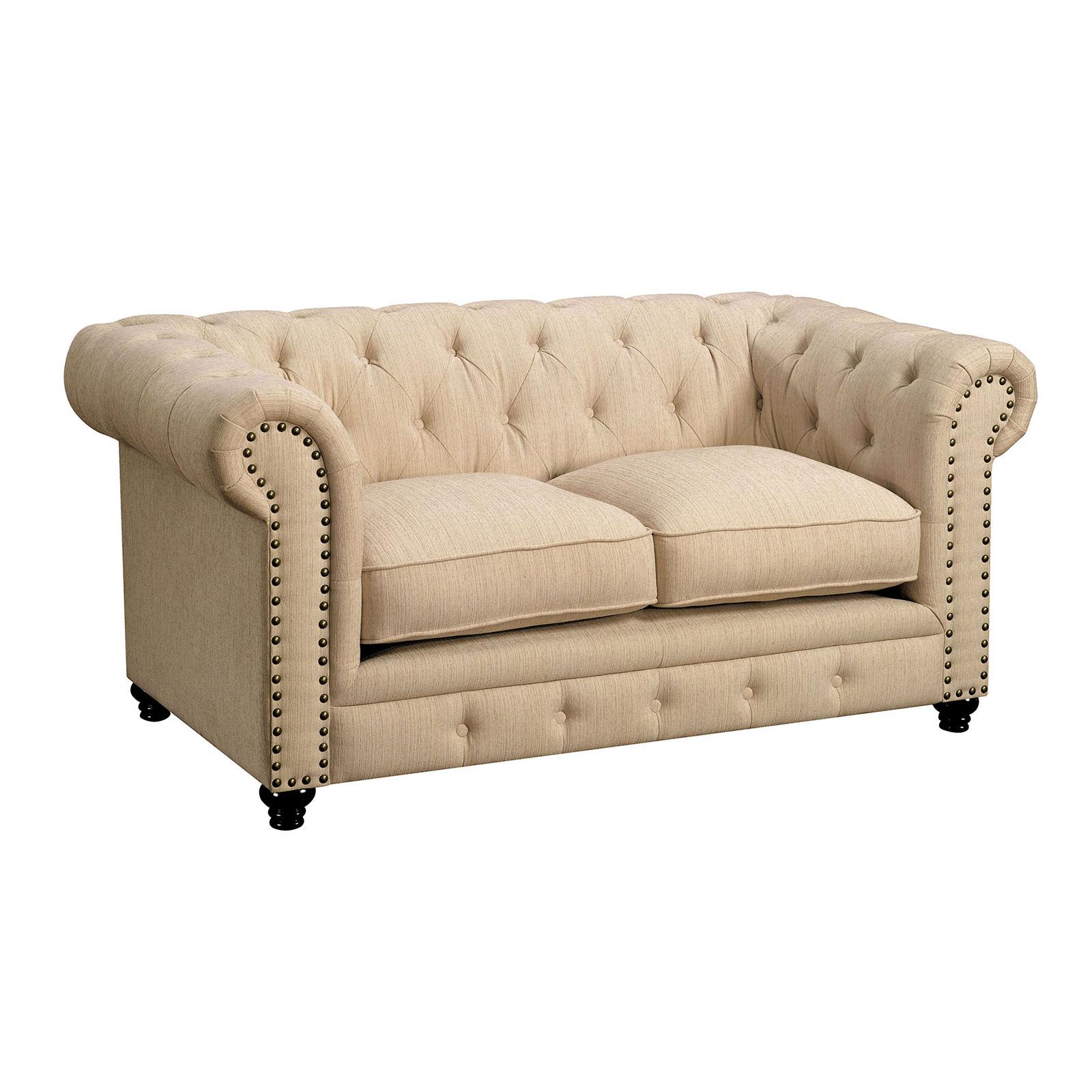 

    
Traditional Fabric Upholstery Loveseat in Beige Stanford by Furniture of America
