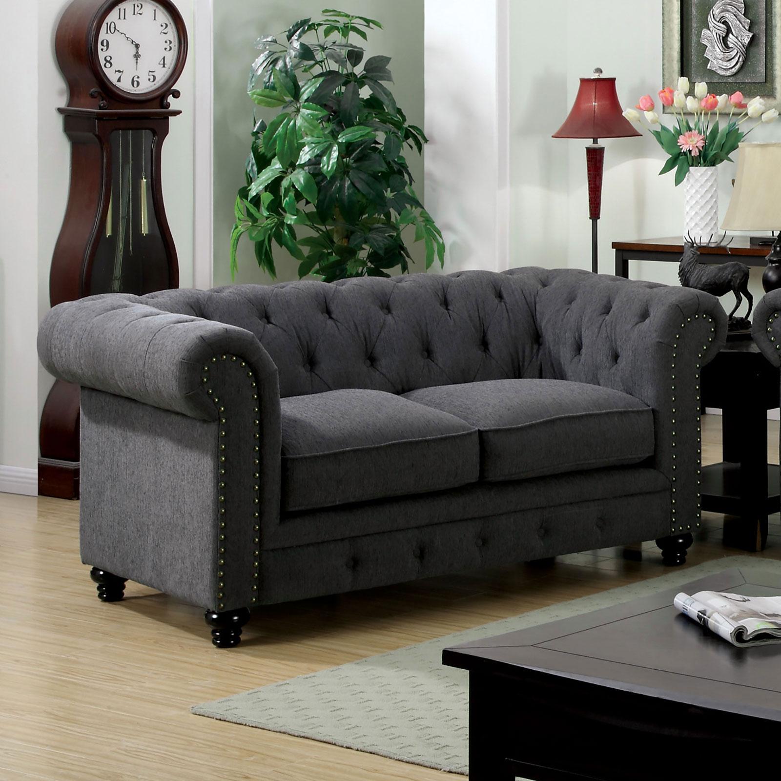 

    
Traditional Fabric Upholstery Loveseat in Gray Stanford by Furniture of America
