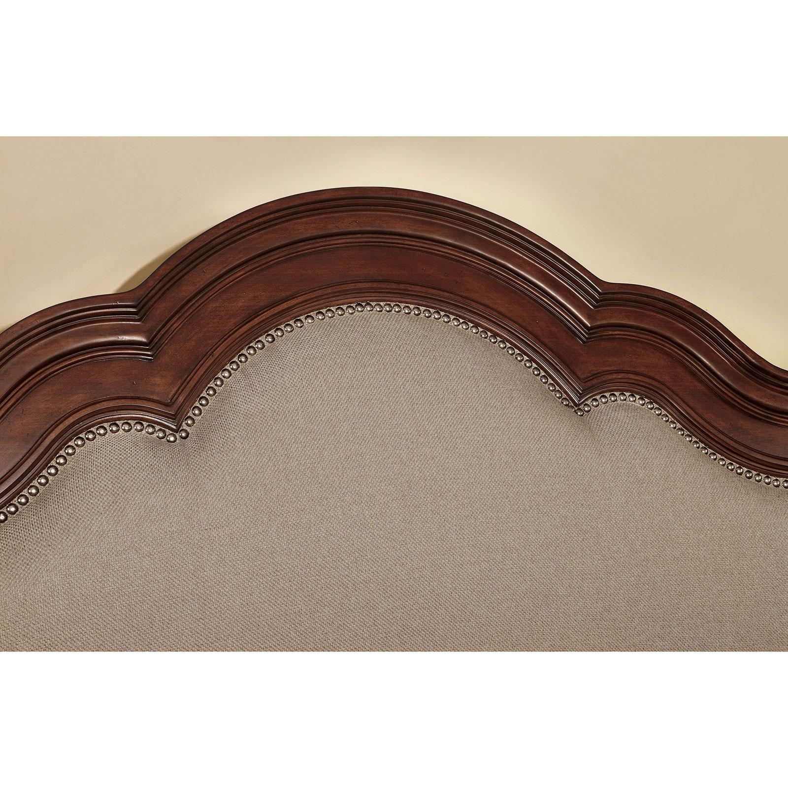 

    
Brown Queen Sleigh Bed BELLAVISTA CM7350H-Q Furniture of America Classic
