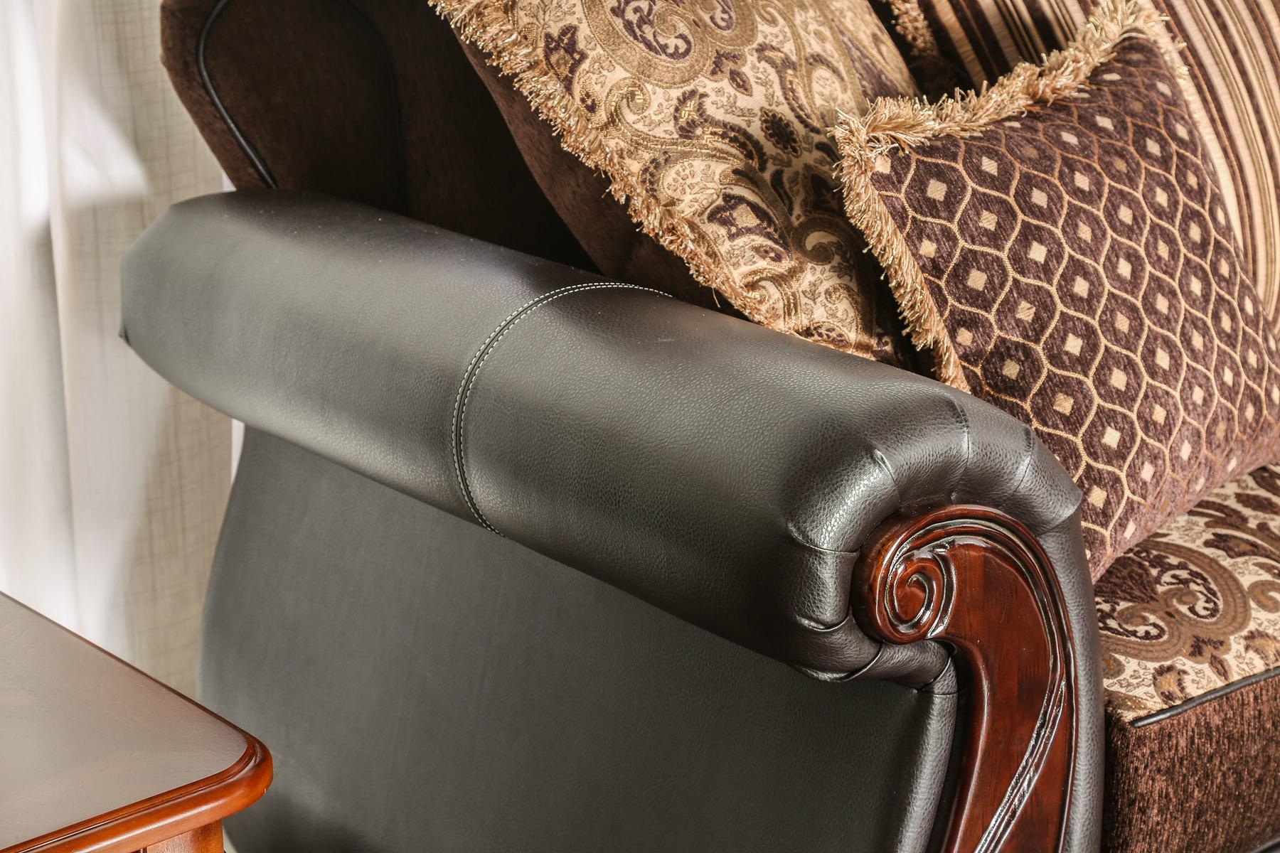 

                    
Furniture of America FRANKLIN SM6106N-SF Sofa Dark Brown Leatherette Purchase 

