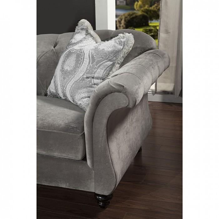 

        
Furniture of America Antoinette Sofa and Loveseat Set Gray Fabric 00847289010821
