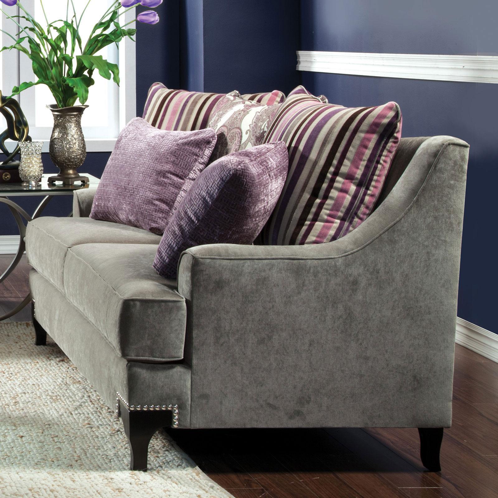 

    
Furniture of America Viscontti Sofa and Loveseat Set Gray SM2202-2PC
