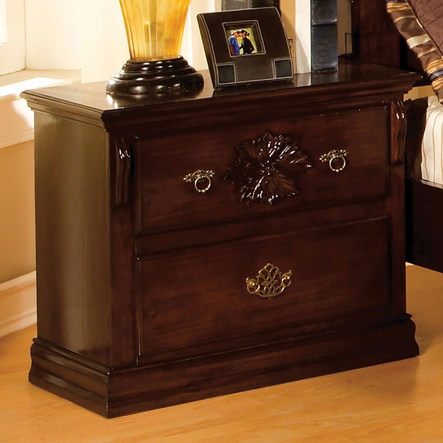 Traditional Nightstand CM7571N Tuscan CM7571N in Cherry 