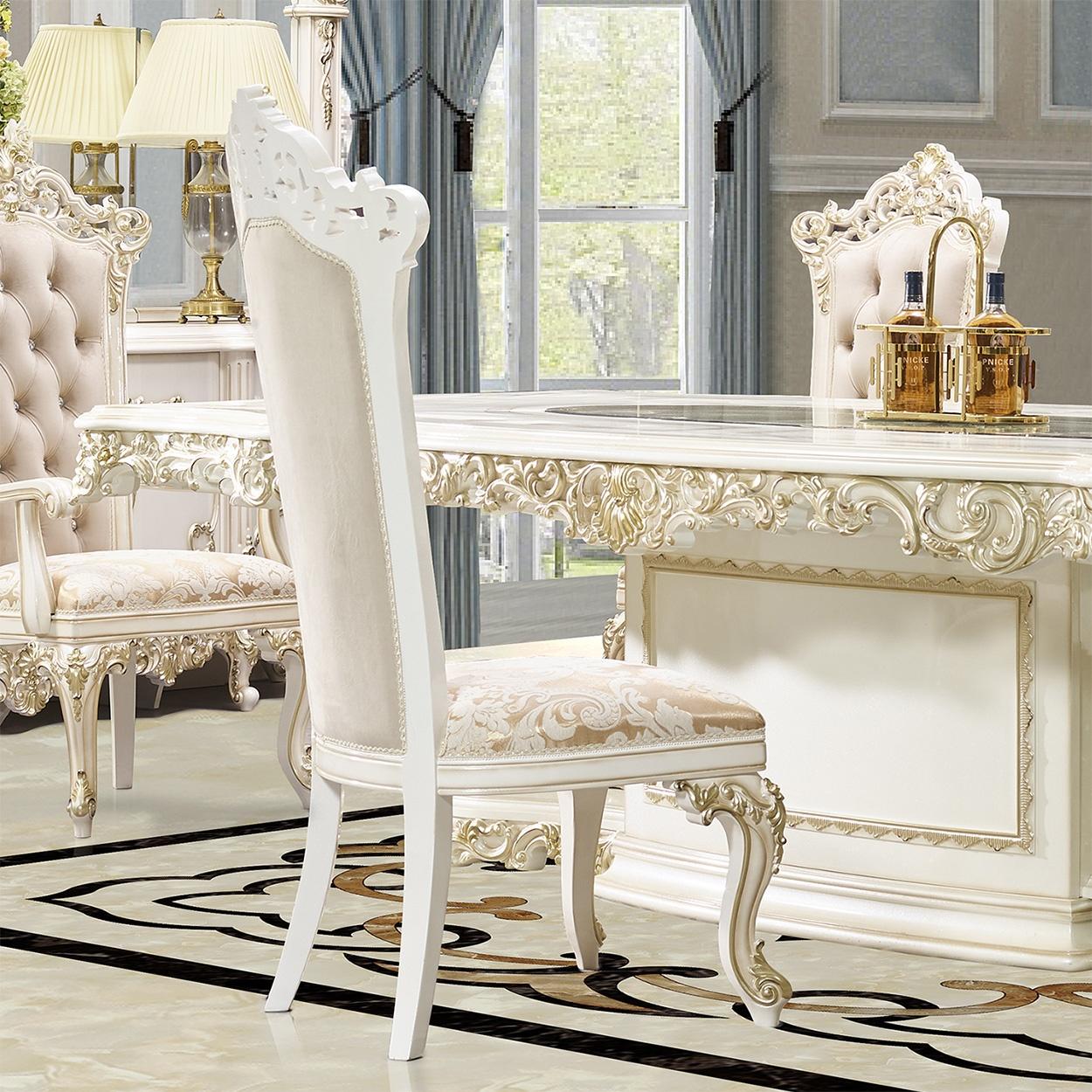 

    
Homey Design Furniture HD-D959 Dining Room Set Antique White/Gold HD-D959-SET9
