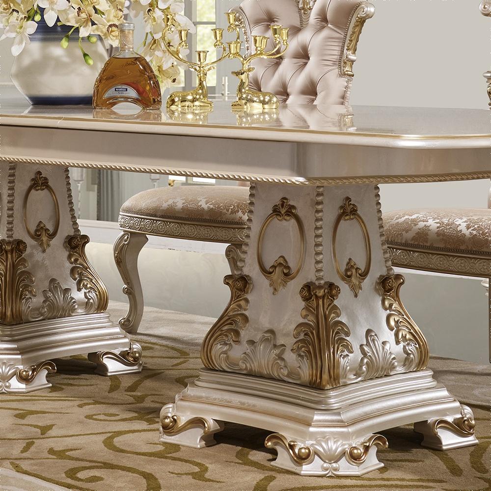 

                    
Homey Design Furniture HD-9086 Dining Room Set Gold/Beige Fabric Purchase 
