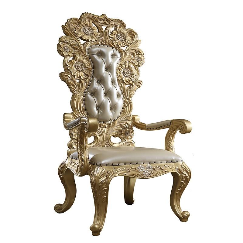 

                    
Homey Design Furniture HD-1801 Armchair Gold Leather Purchase 
