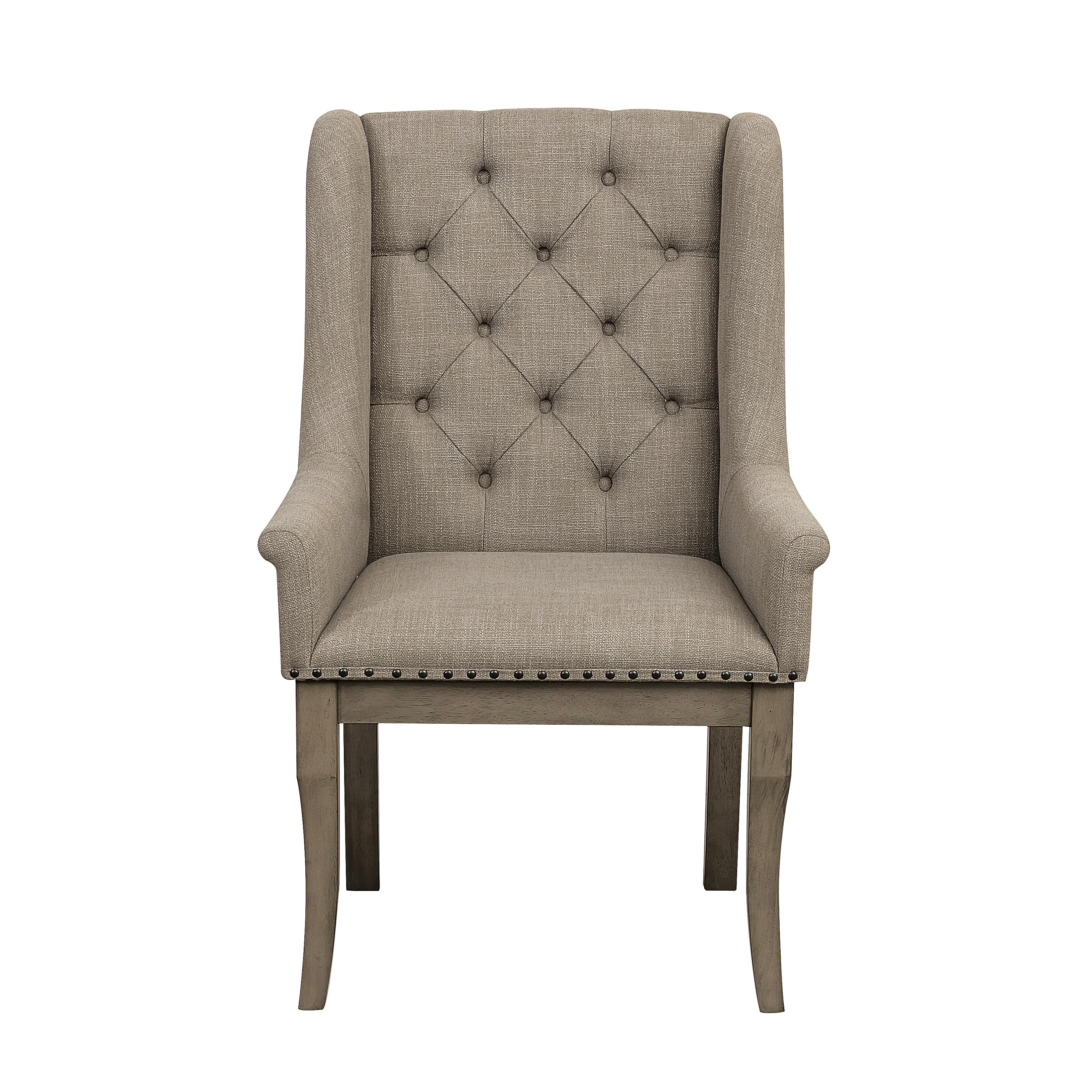 

    
Traditional Gray Cashmere Wood Arm Chair Set 2pcs Homelegance 5442A Vermillion
