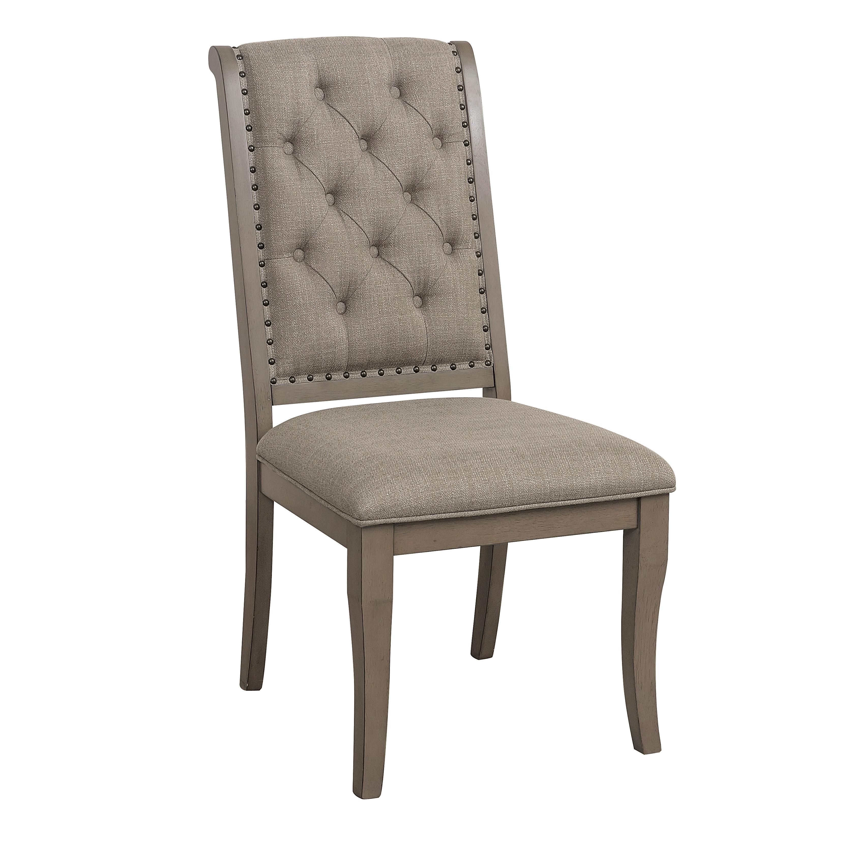 Traditional Side Chair Set 5442S Vermillion 5442S in Gray Polyester