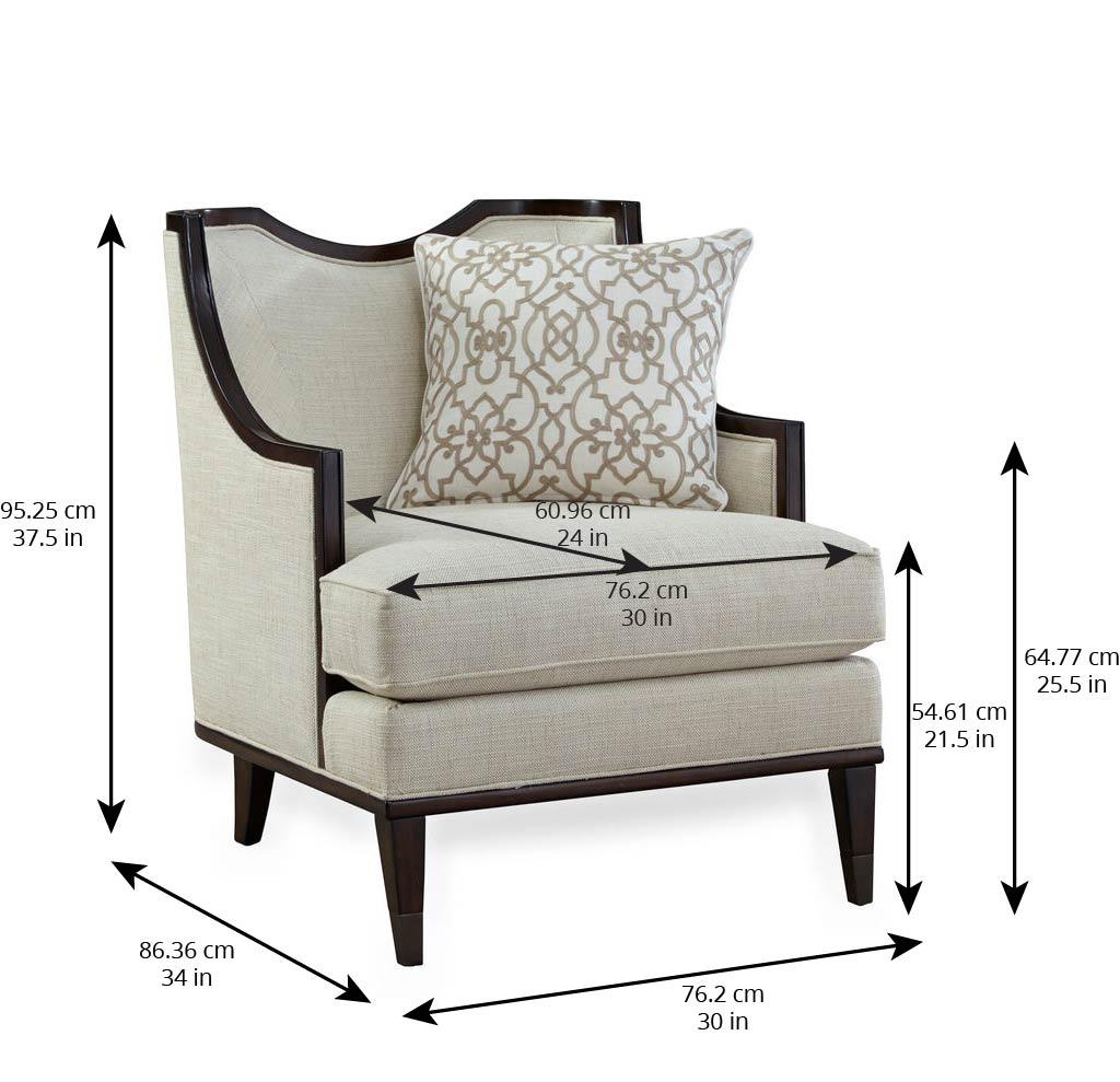 

    
Traditional Ivory Accent Chair w/ Accent Pillow by A.R.T. Furniture Intrigue Harper
