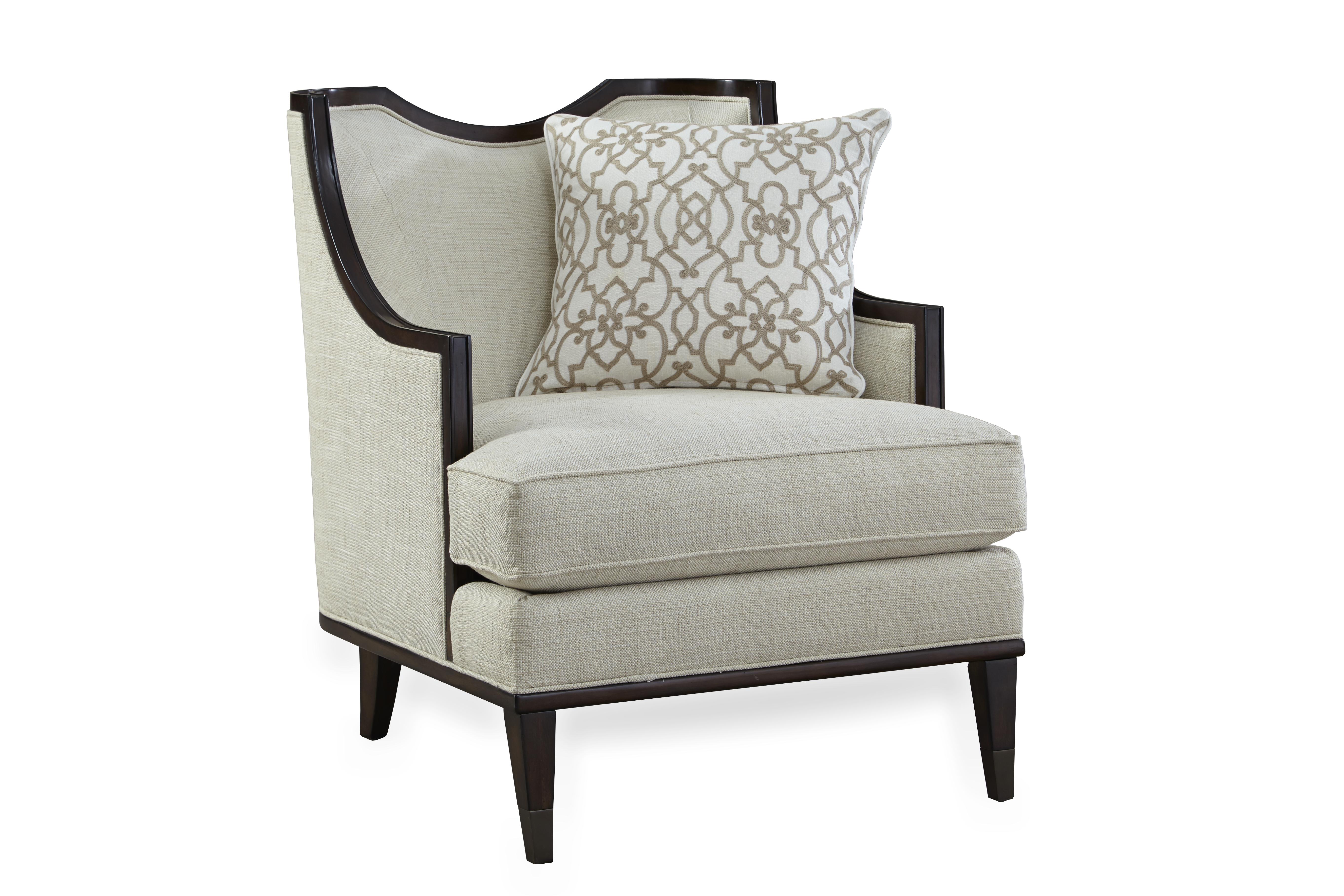 Traditional Arm Chairs Intrigue Harper 161523-5336AA in Ivory Fabric