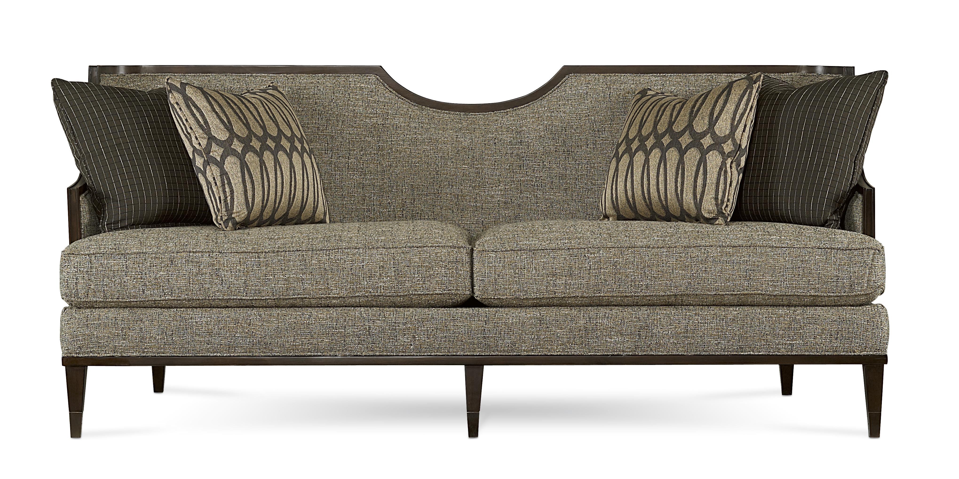

    
Traditional Brown Fabric Sofa & Accent Pillows by A.R.T. Furniture Intrigue Harper
