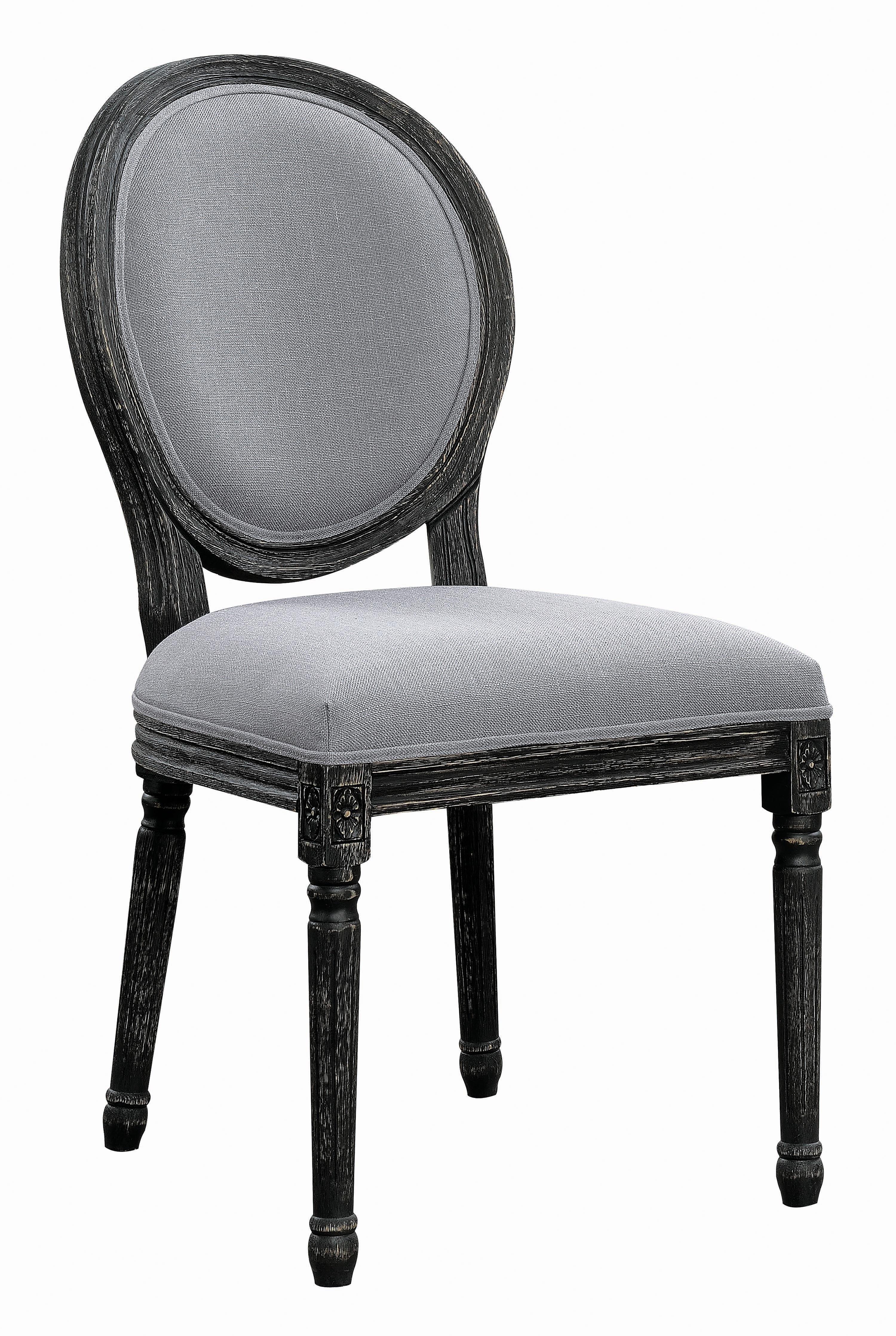 Traditional Dining Chair Rochelle 103066 in Gray Fabric