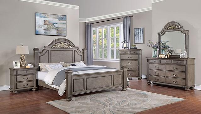 Traditional Panel Bedroom Set Syracuse California King Panel Bedroom Set 3PCS CM7129GY-CK-3PCS CM7129GY-CK-3PCS in Gray 
