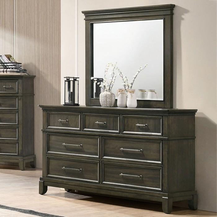 Traditional Dresser w/Mirror CM7221GY-D*2PC Houston CM7221GY-D*2PC in Gray 