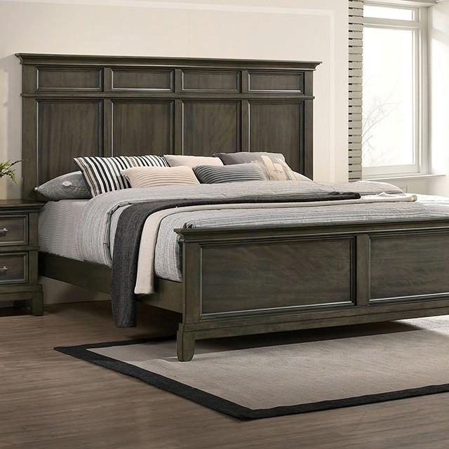 Furniture of America CM7221GY-EK Houston Panel Bed