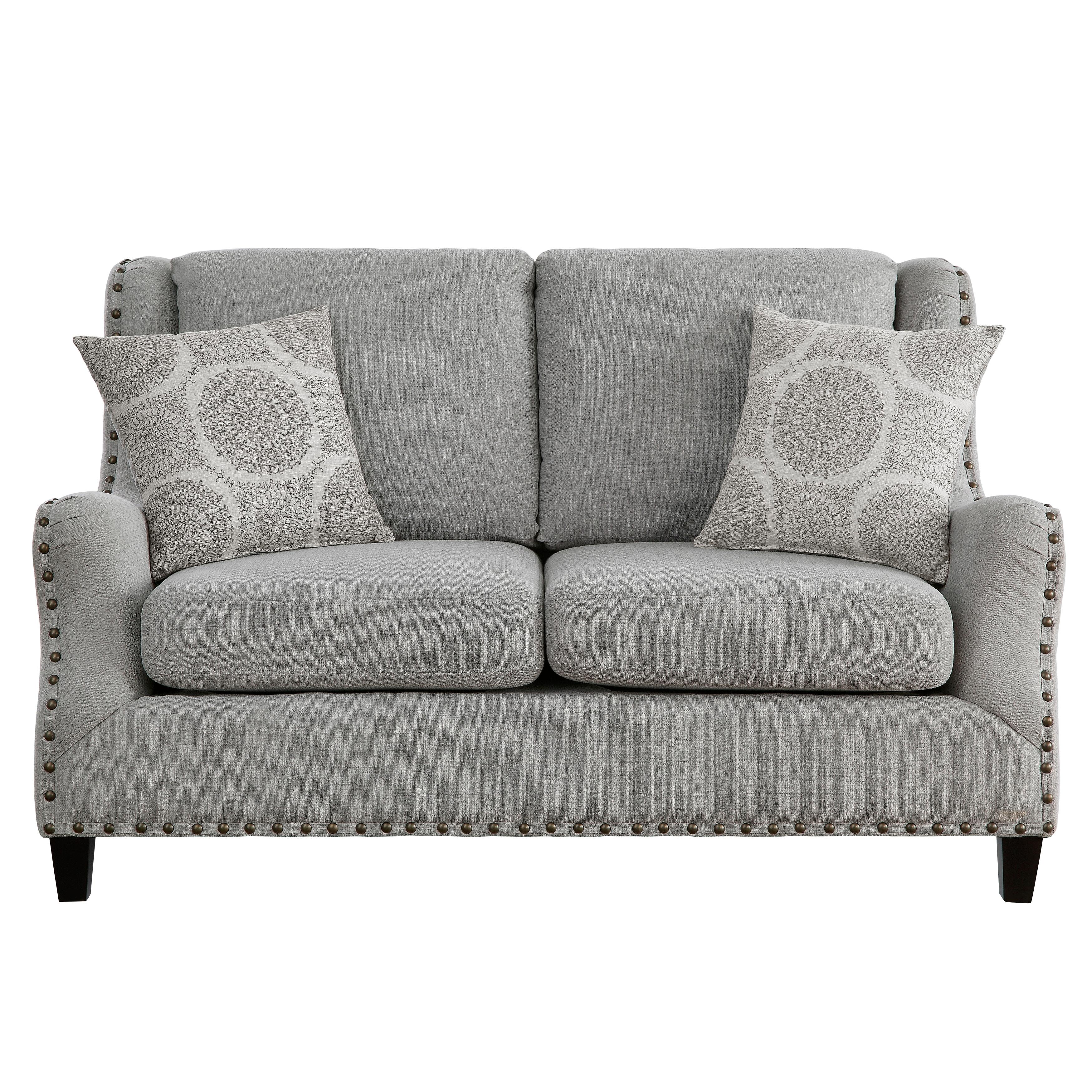 Traditional Loveseat 9339GY-2 Halton 9339GY-2 in Gray 