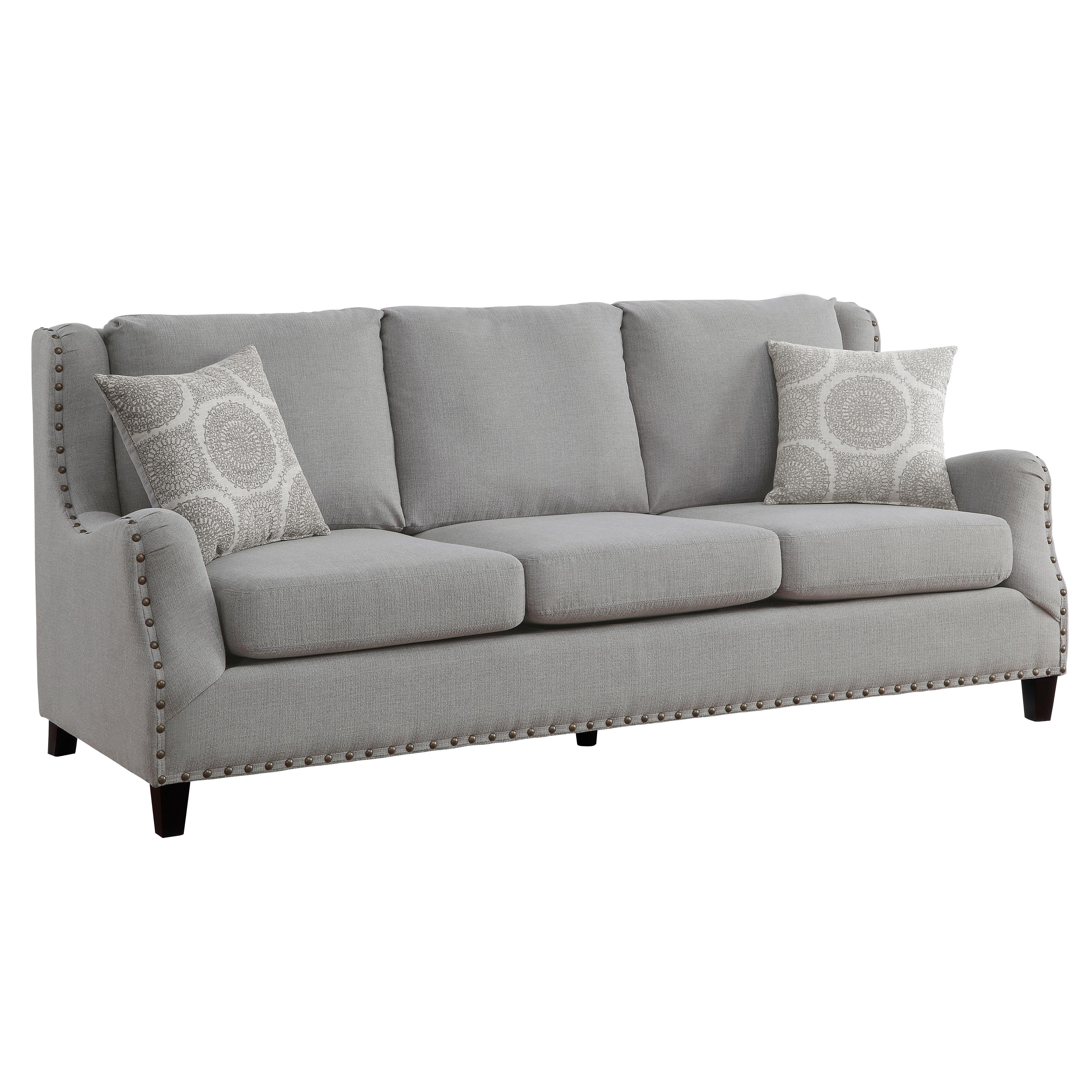 

    
Traditional Gray Textured Sofa Homelegance 9339GY-3 Halton

