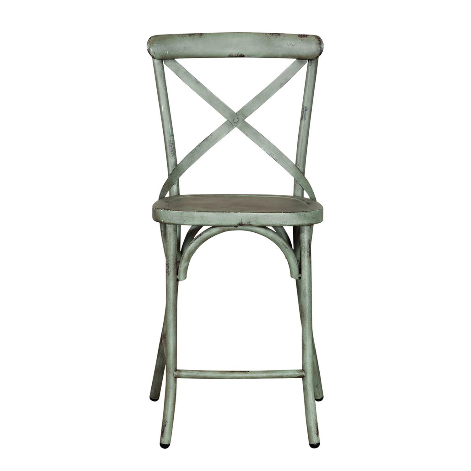 

    
Distressed Metal Finish Green Counter Chairs 2pcs 179-B300524-G Liberty Furniture
