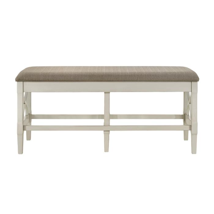 Modern, Traditional Counter Height Bench Maribelle Counter Height Bench 5910-24BH 5910-24BH in Khaki, Gray Fabric