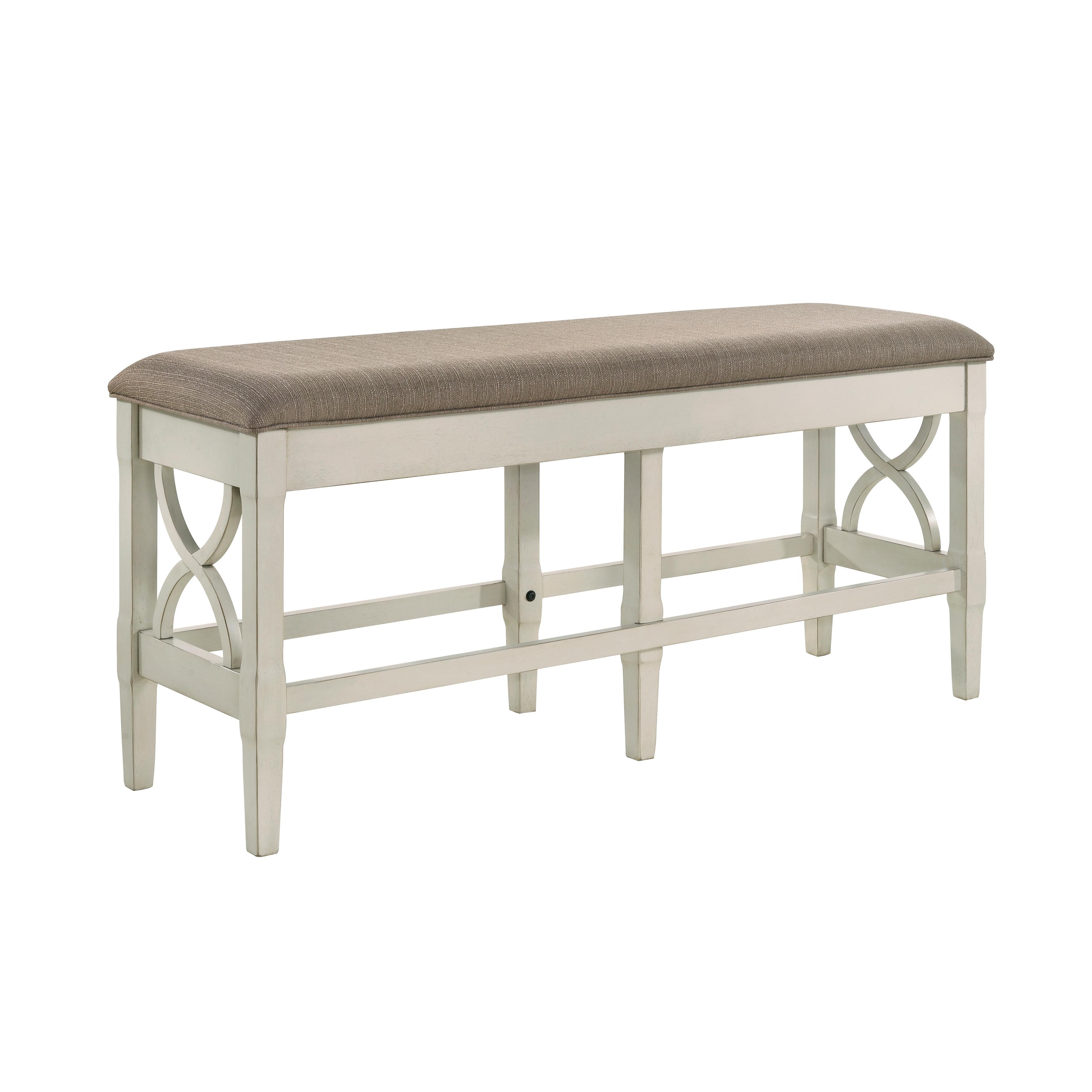 

    
Traditional Gray Wood Counter Height Bench Homelegance Maribelle 5910-24BH
