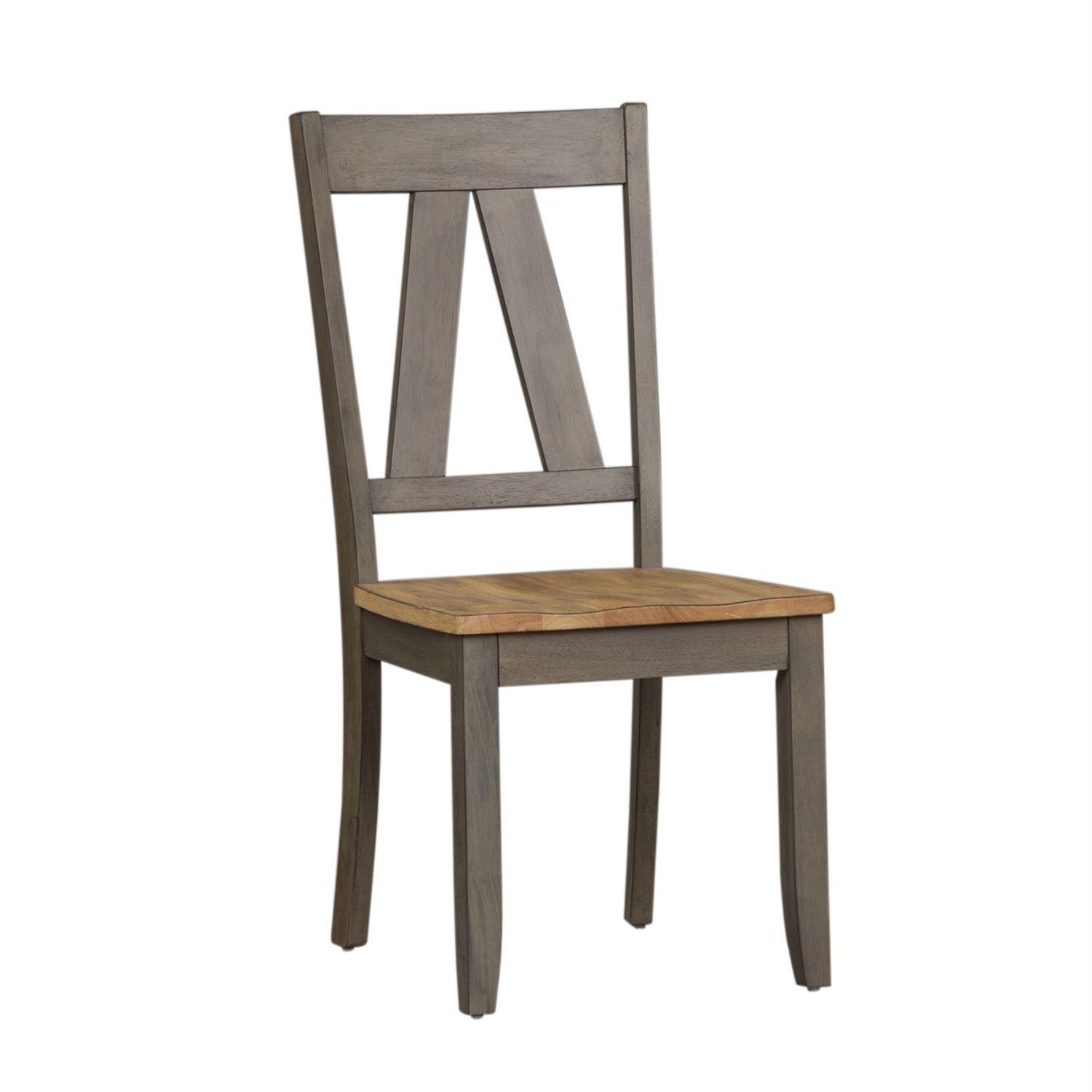 

    
Traditional Gray Wood Dining Side Chair Lindsey Farm (62-CD) Liberty Furniture
