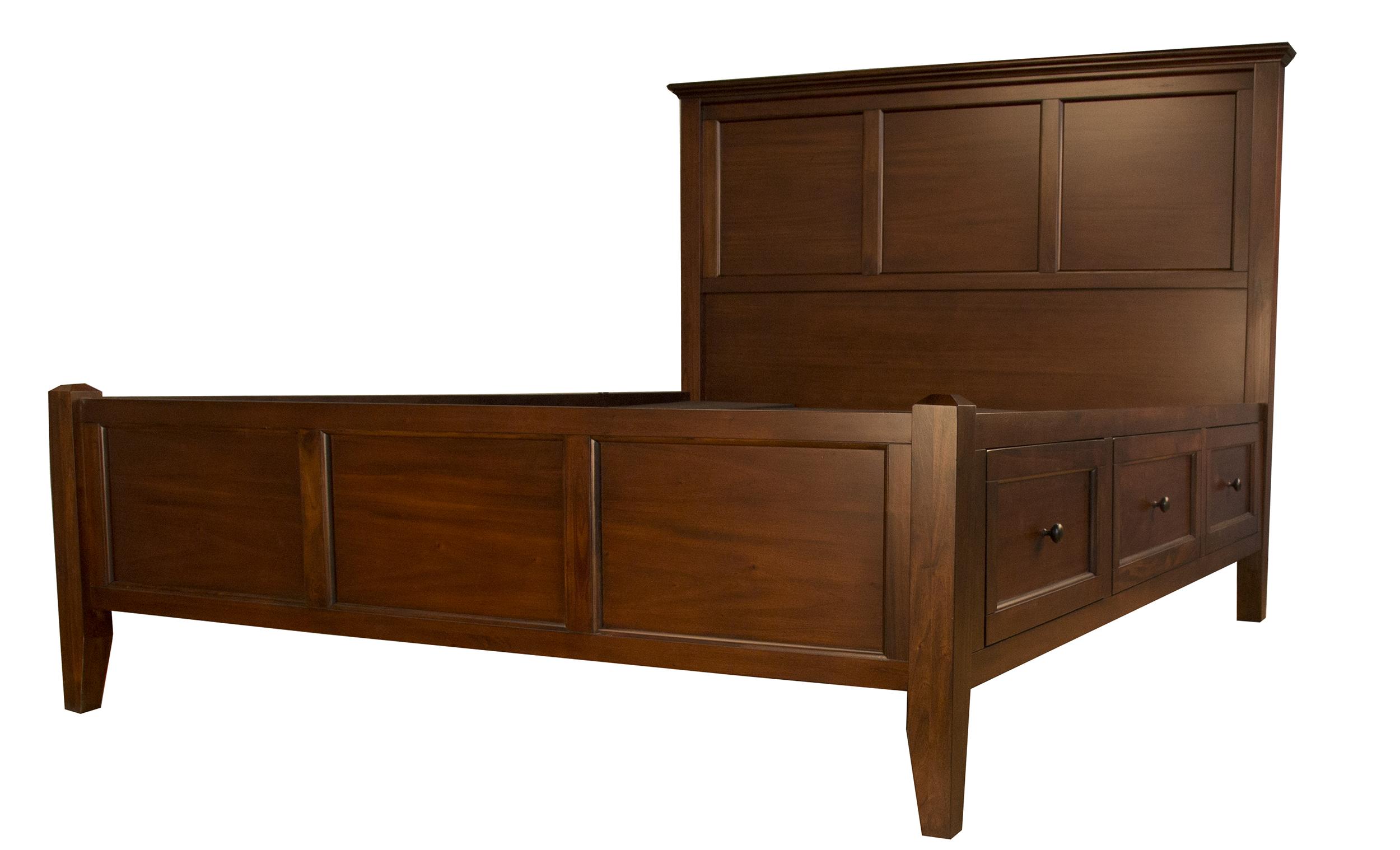 

    
Traditional King Storage Bed in Brown Cherry WSLCB5191 A-America Westlake
