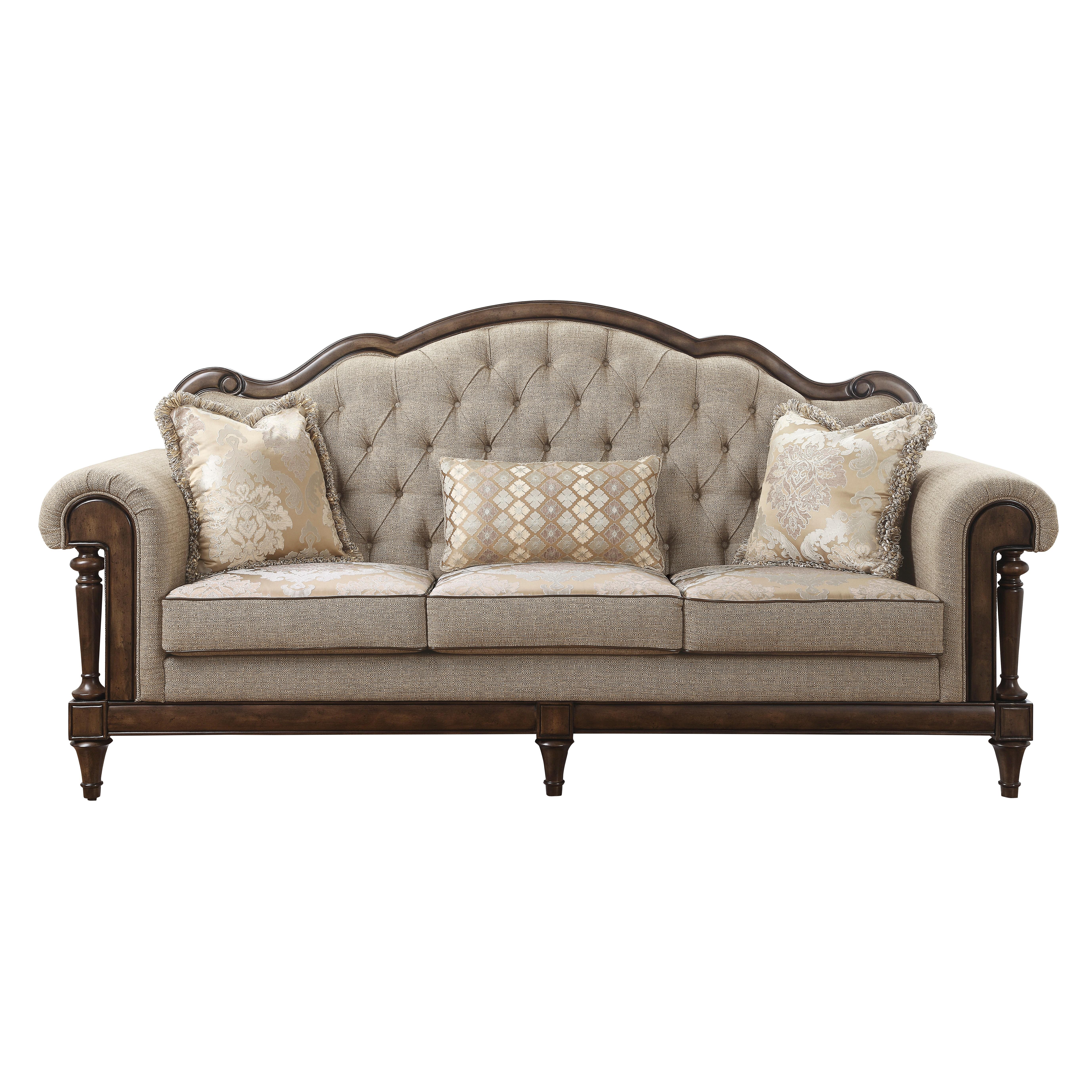 Traditional Sofa 16829-3 Heath Court 16829-3 in Light Brown 