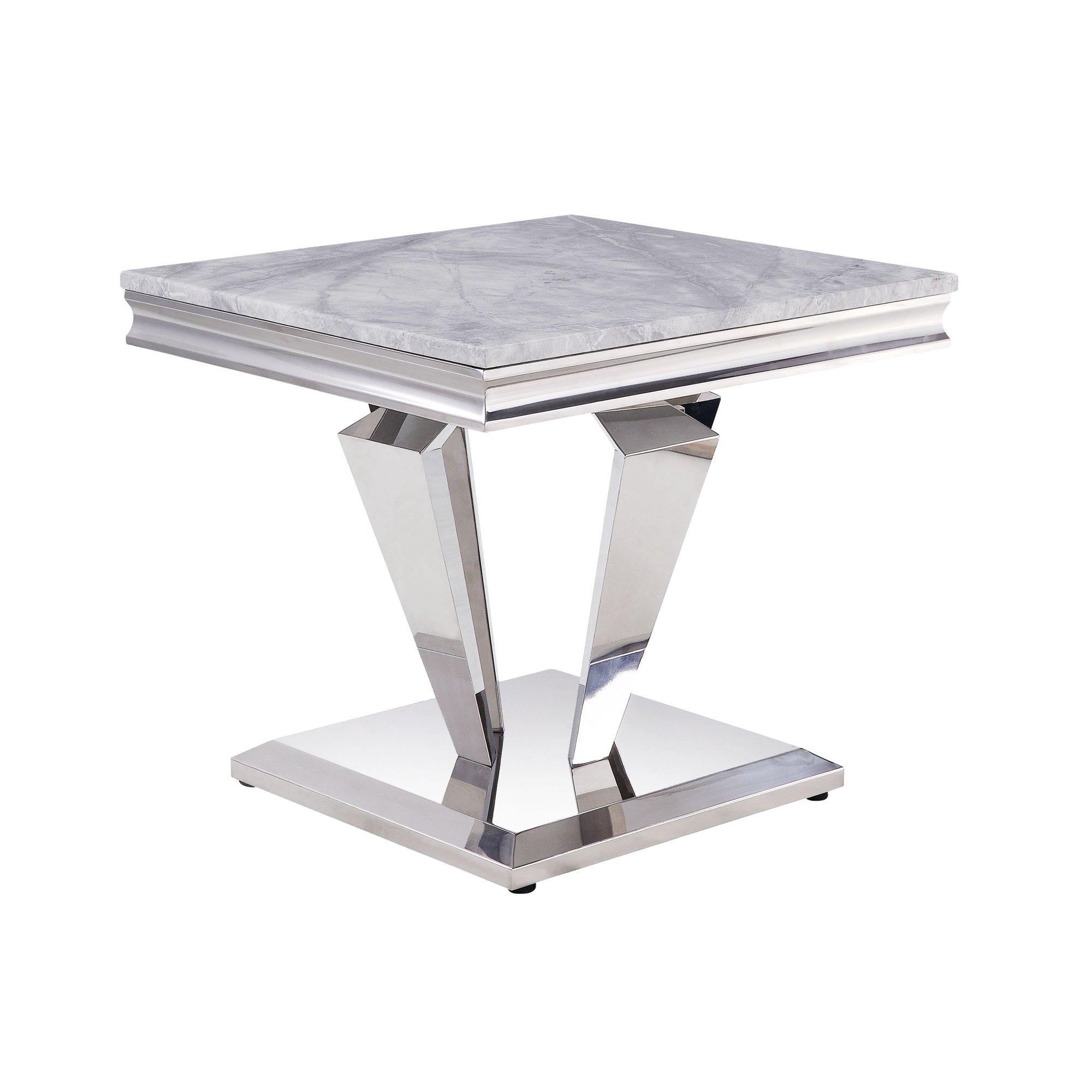 

    
Traditional Light Gray End Table by Acme Satinka 87219

