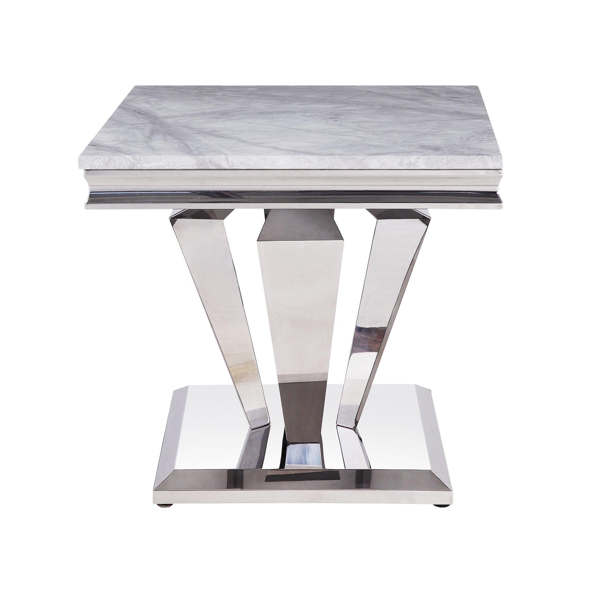 

    
Traditional Light Gray End Table by Acme Satinka 87219
