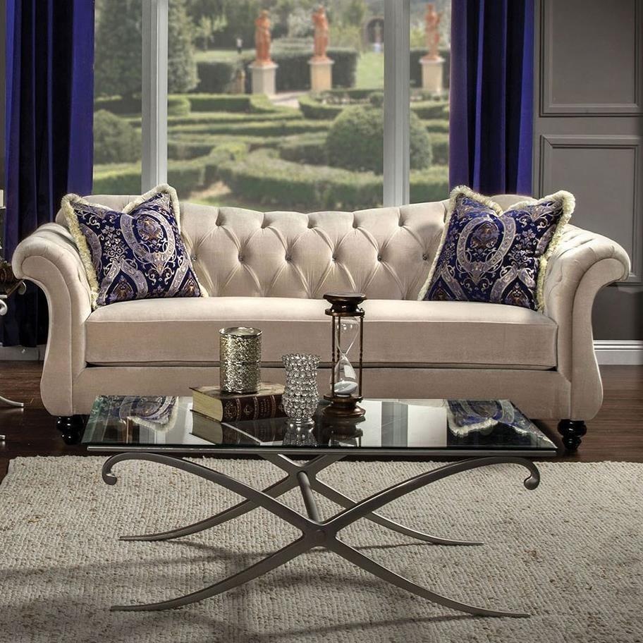 

    
Traditional Light Mocha Fabric Sofa Set 2Pcs Antoinette by Furniture of America
