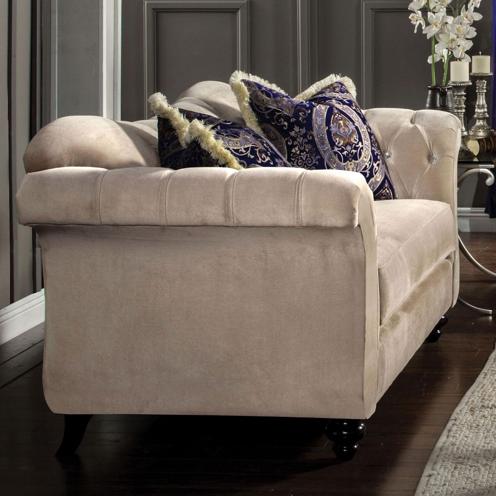 

        
Furniture of America Antoinette Sofa and Loveseat Set Brown/Mocha Fabric 00847289010807

