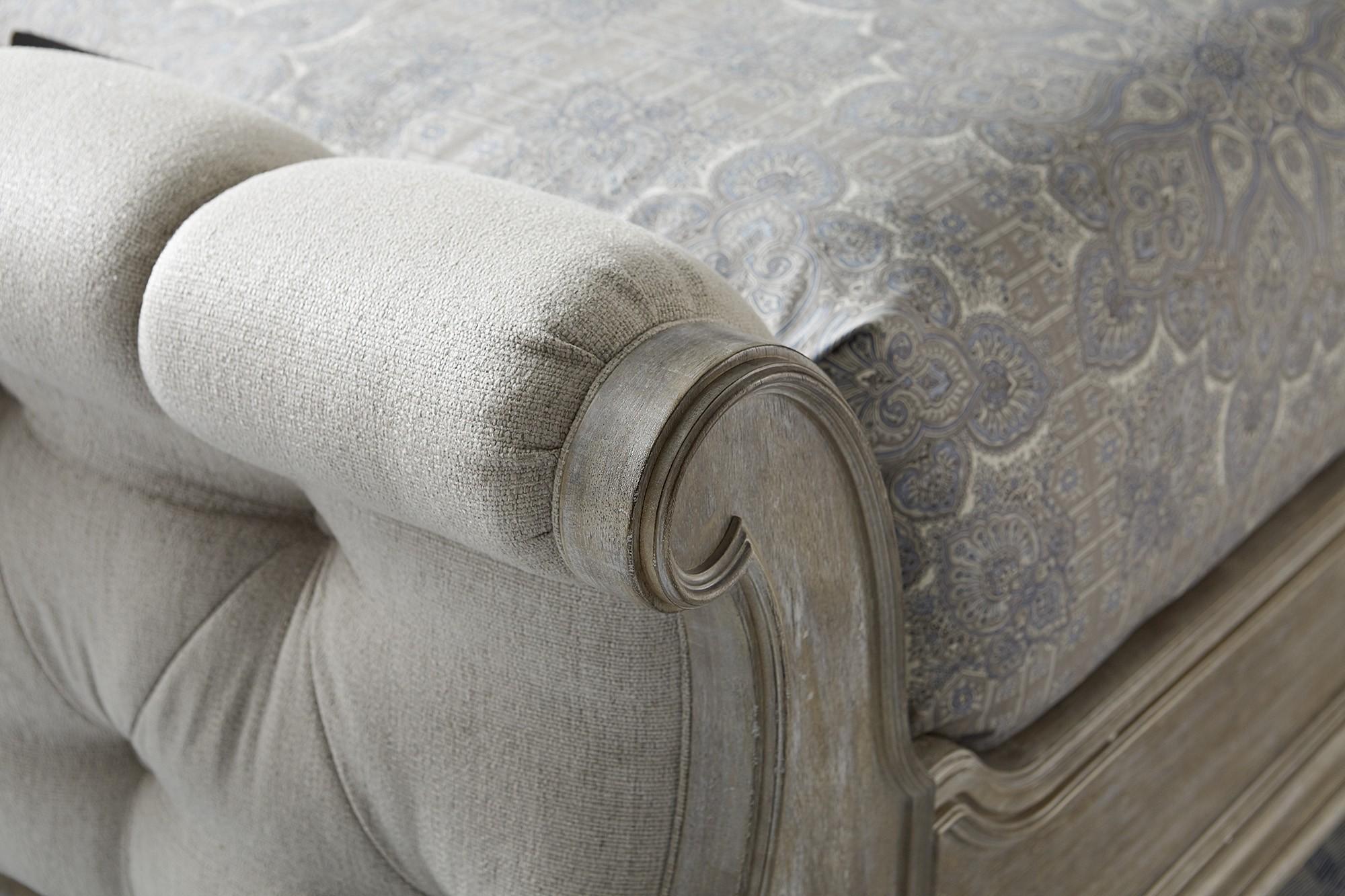 

                    
Homey Design Furniture HD-80005 Sleigh Bed Wash Oak/Light Gray Fabric Purchase 
