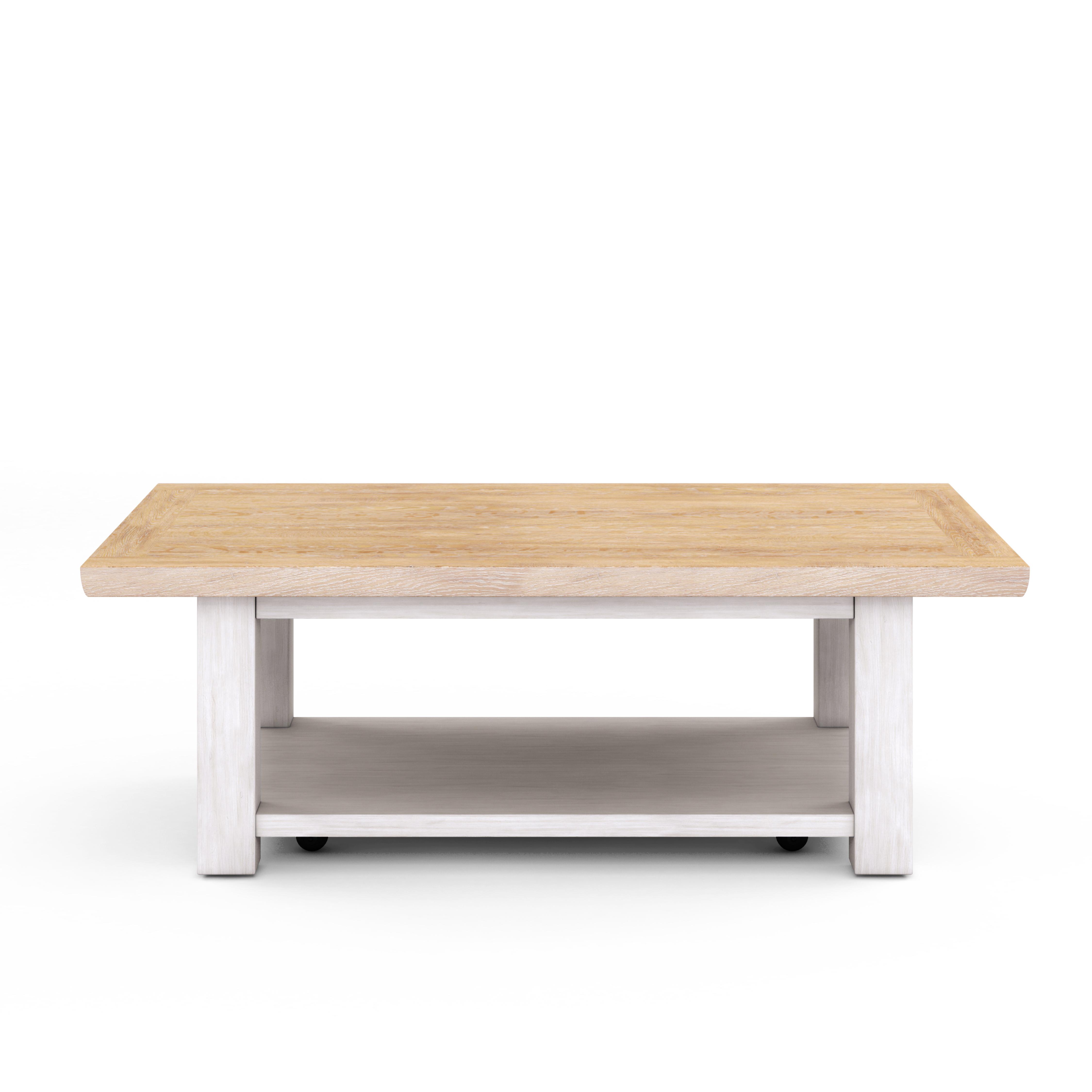 Modern, Transitional Coffee Table Post 288300-2340 in Oak, White 