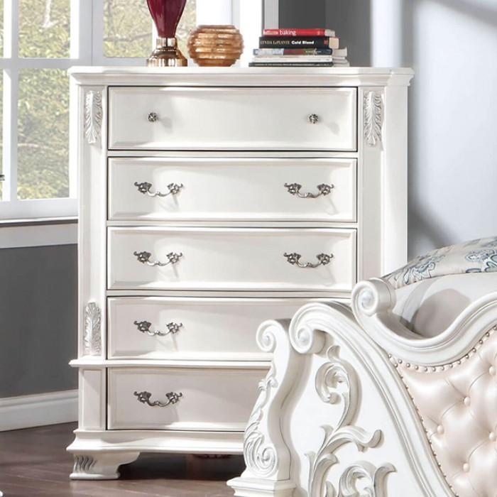 Traditional Chest Esparanza Chest CM7478WH-C CM7478WH-C in Pearl White 