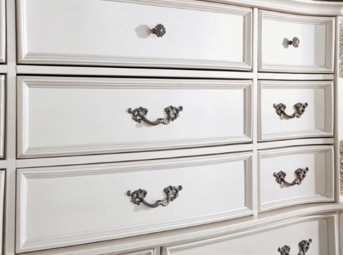 

    
Furniture of America Esparanza Dresser With Mirror CM7478WH-D-2PCS Dresser With Mirror Pearl White CM7478WH-D-2PCS
